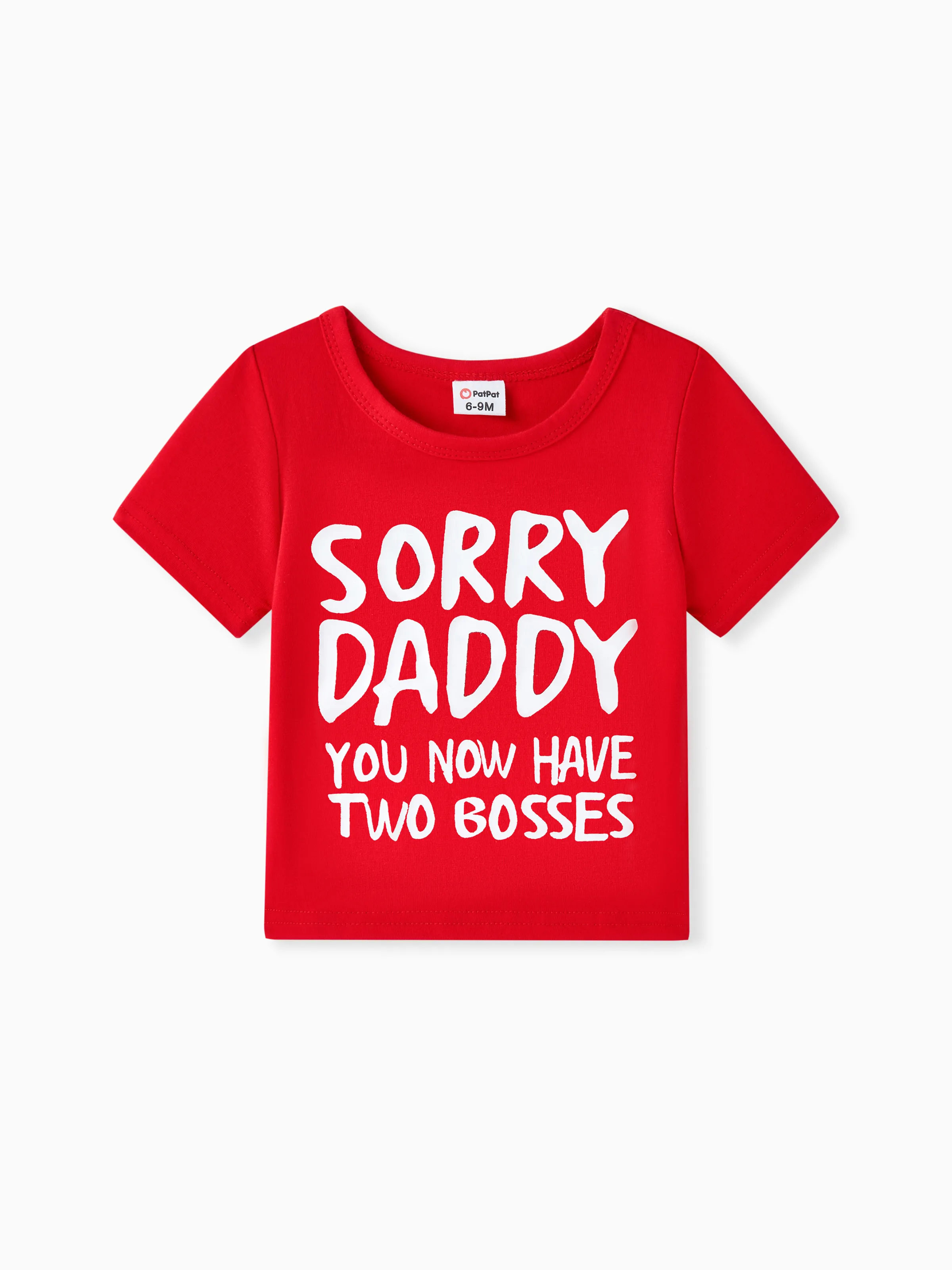 

Baby Boy/Girl 95% Cotton Short-sleeve Letter Print Tee