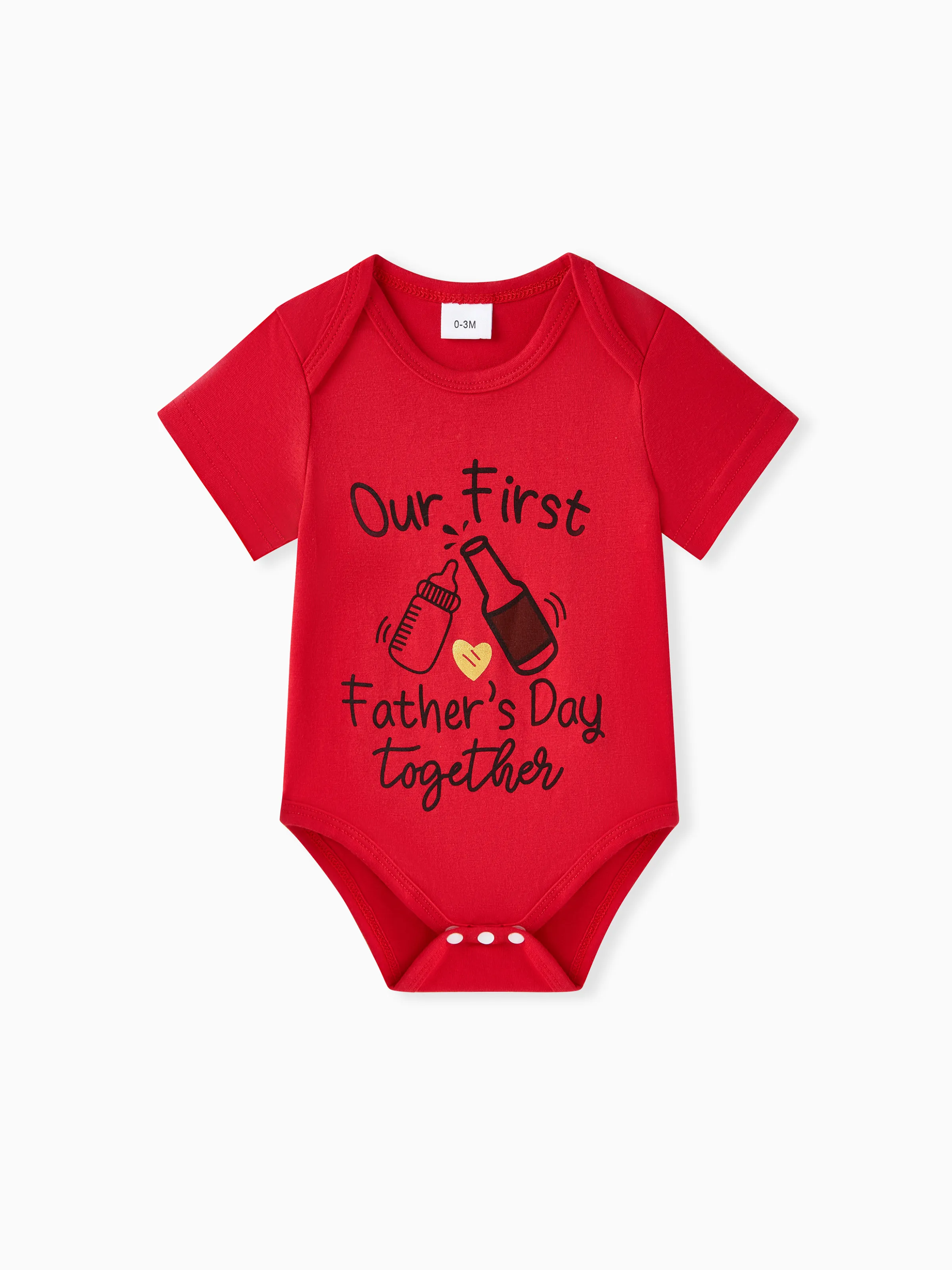 

Father's Day Baby Girl/Boy Letter Print Short-sleeve Bodysuit