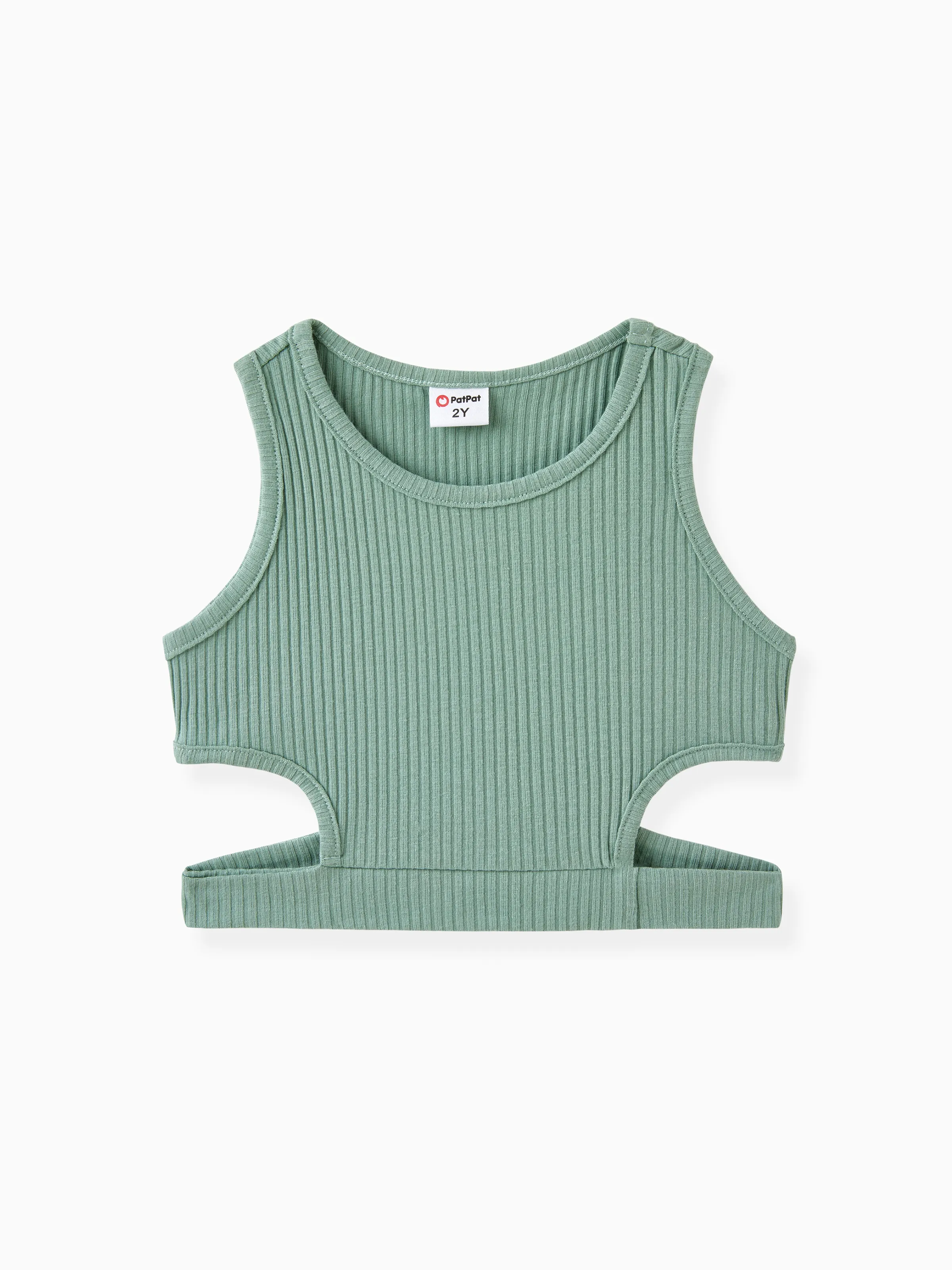 

Girl Cotton Camisole Top Avant-garde Solid 1pc Toddler Holiday Regular