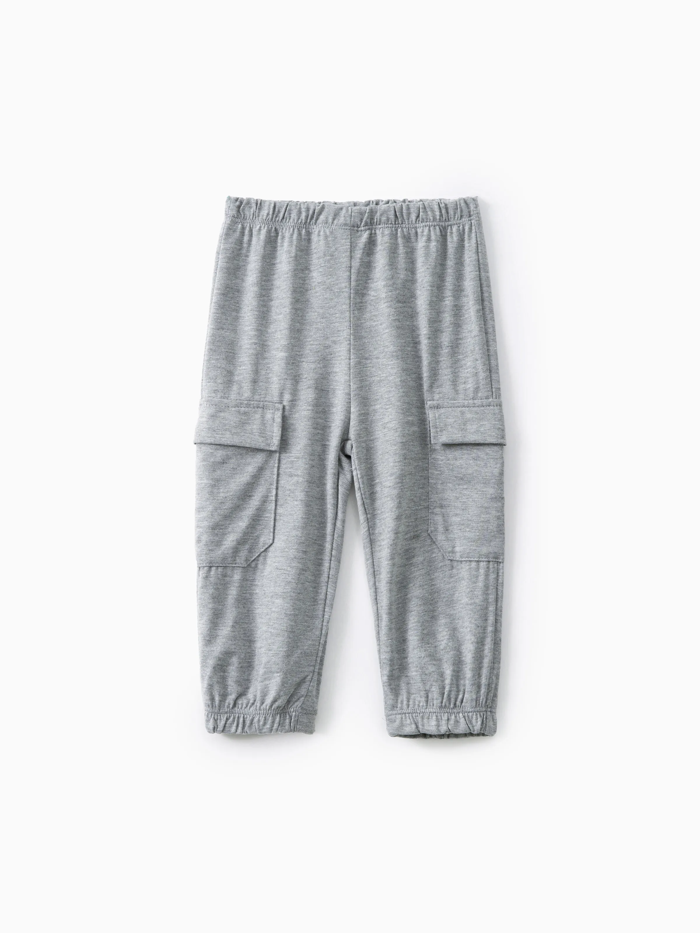 Pantalon Cargo Avec Poche à Rabat Solide Pour Bébé Garçon/fille