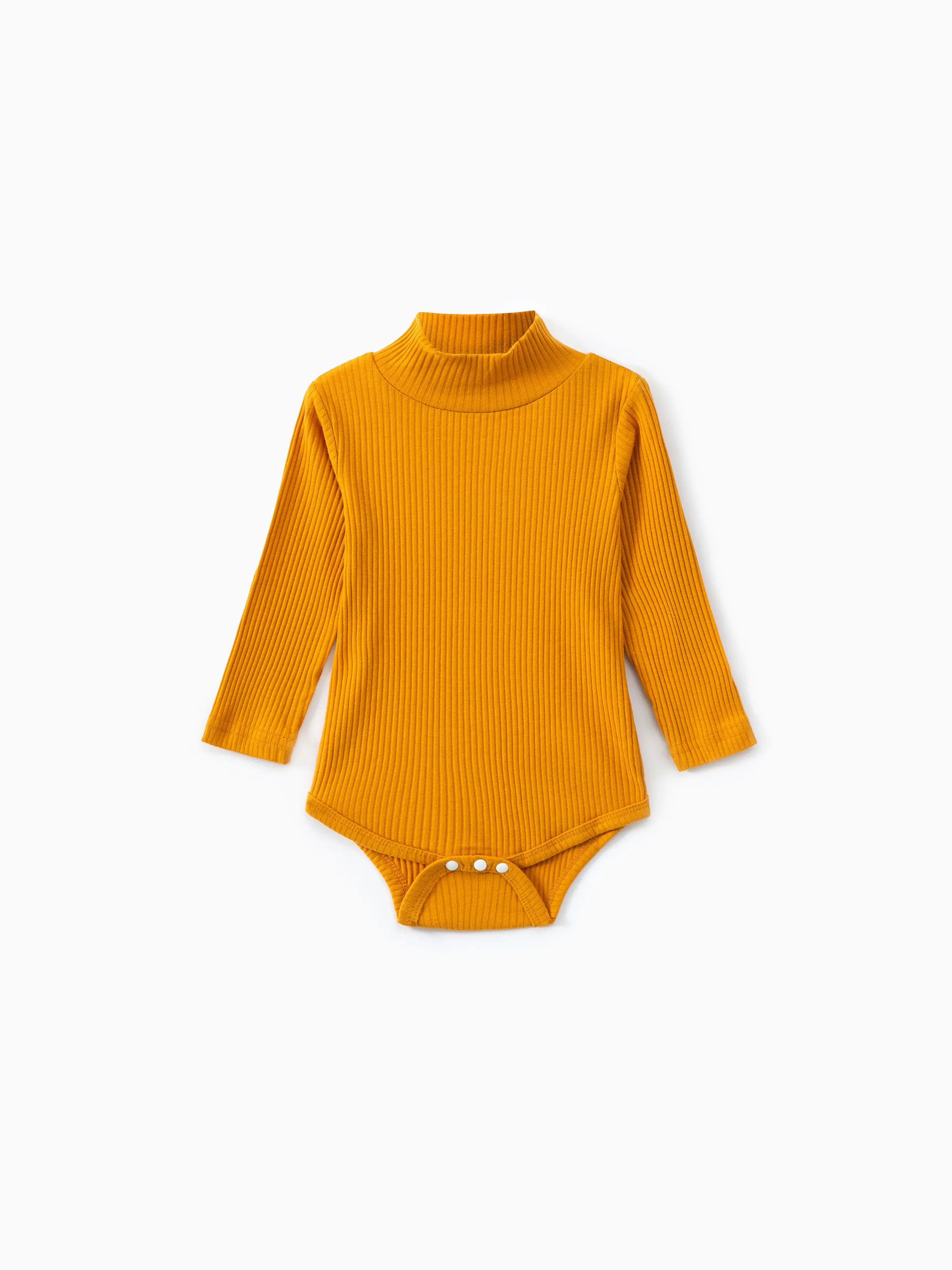 

Baby Boy/Girl 95% Cotton Ribbed Turtleneck Long-sleeve Romper