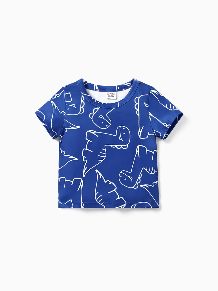 Bébé fille/garçon 3D dinosaure imprimé T-shirt ample