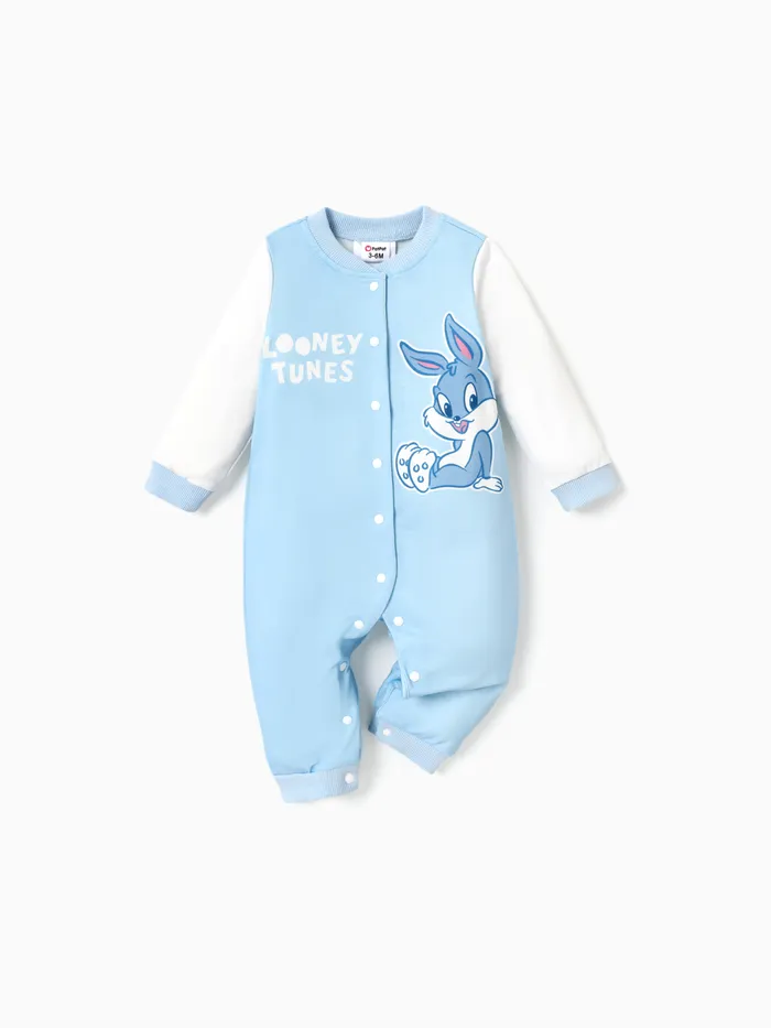 Looney Tunes Bébé Garçon/Fille Couleur Contrastante Positionnement Barboteuse Imprimée