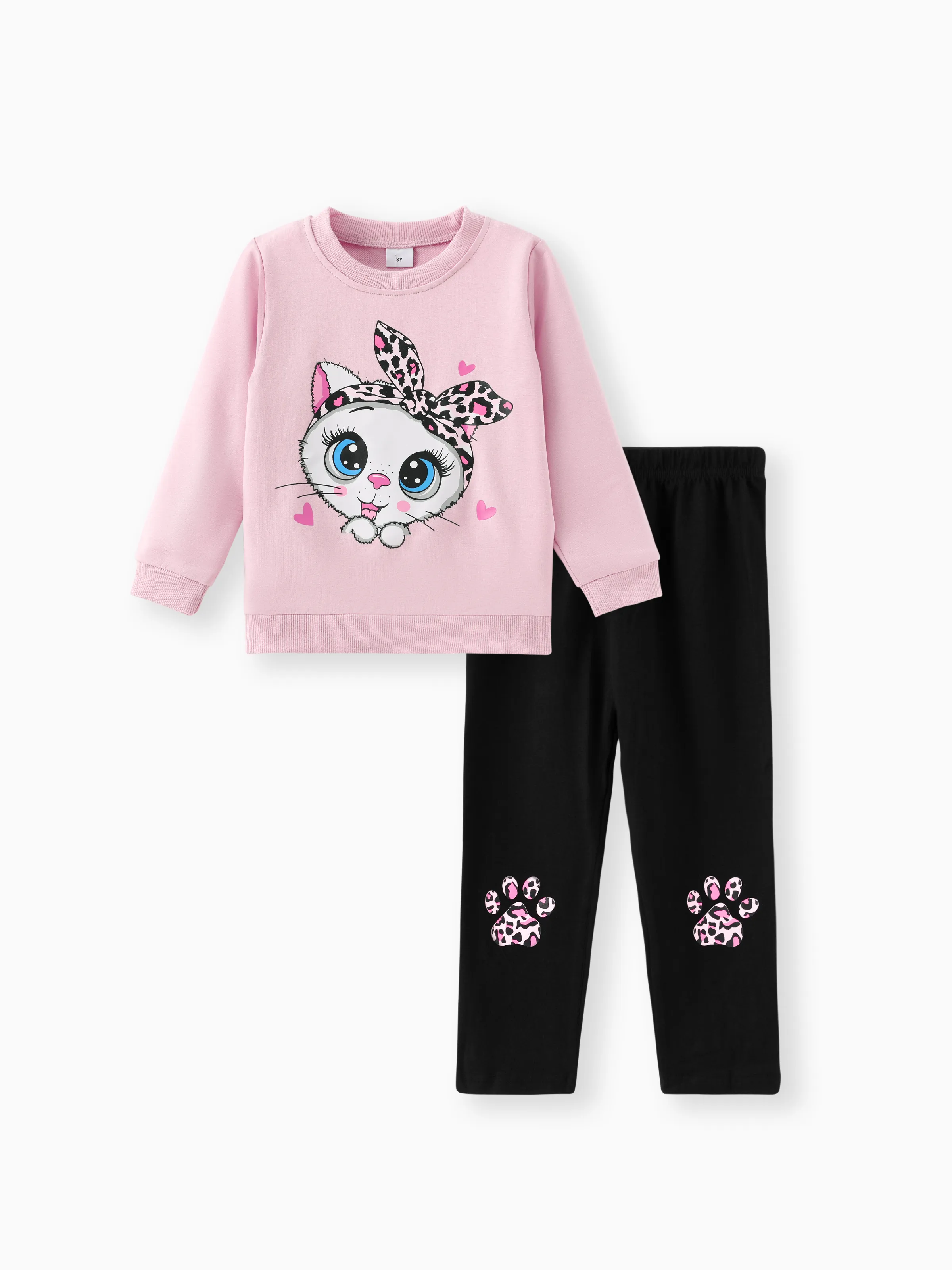 Sets Pour Bambin Bambin Pantalons Animal Léopard 2pcs