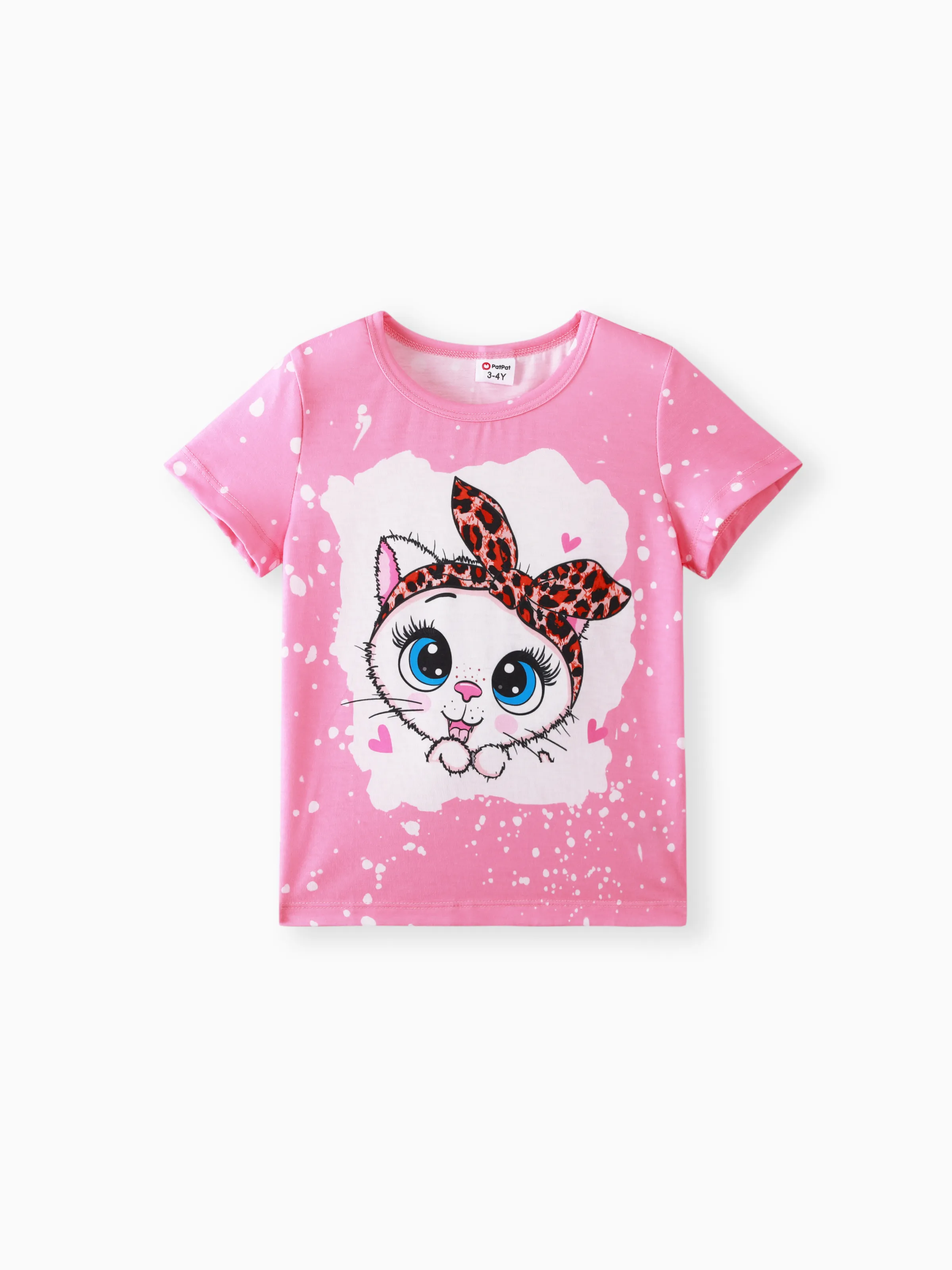 Niño pequeño Chica Infantil Gato Manga corta Camiseta