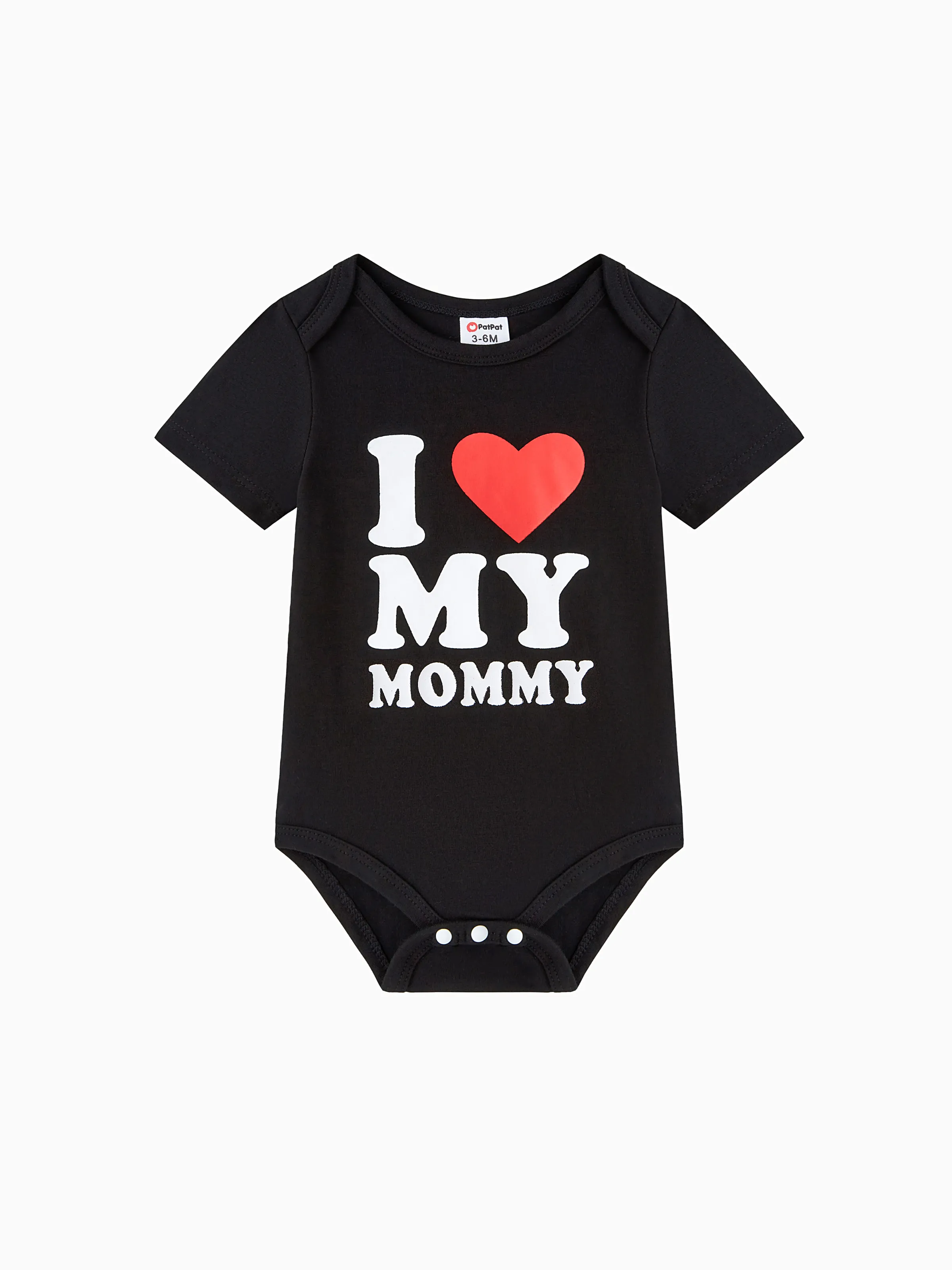 

Baby Boy/Girl Heart & Letter Print Short-sleeve Romper