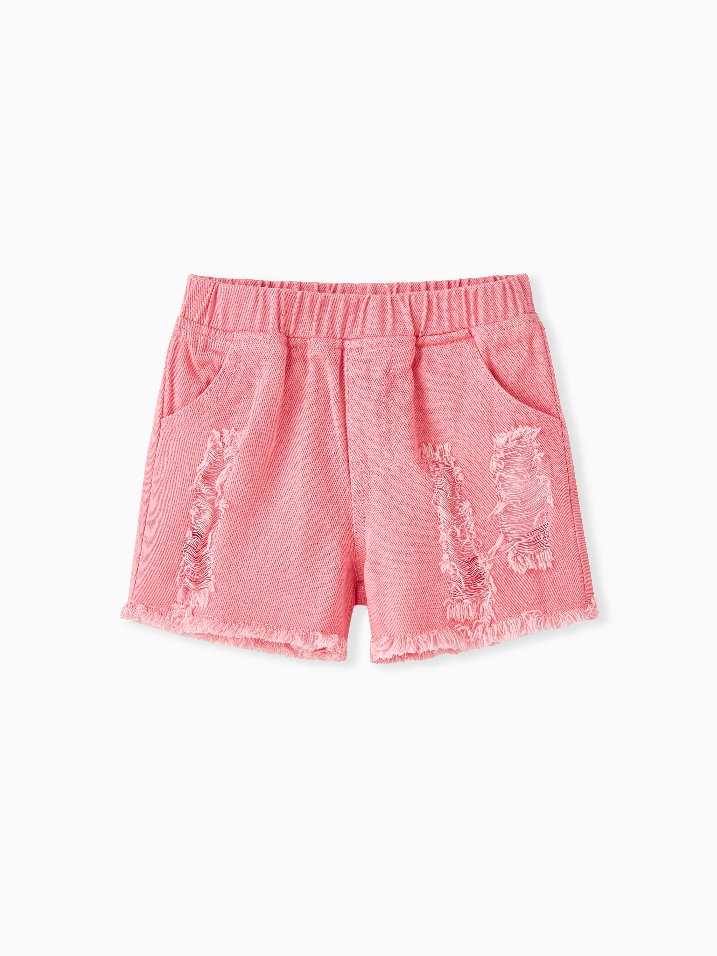 

Toddler Girl Raw Hem Ripped Denim Shorts