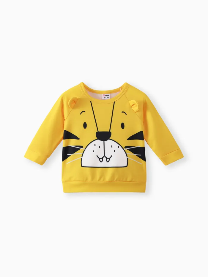 Baby Unisex Hypertaktil Löwe Lässig Langärmelig Sweatshirts