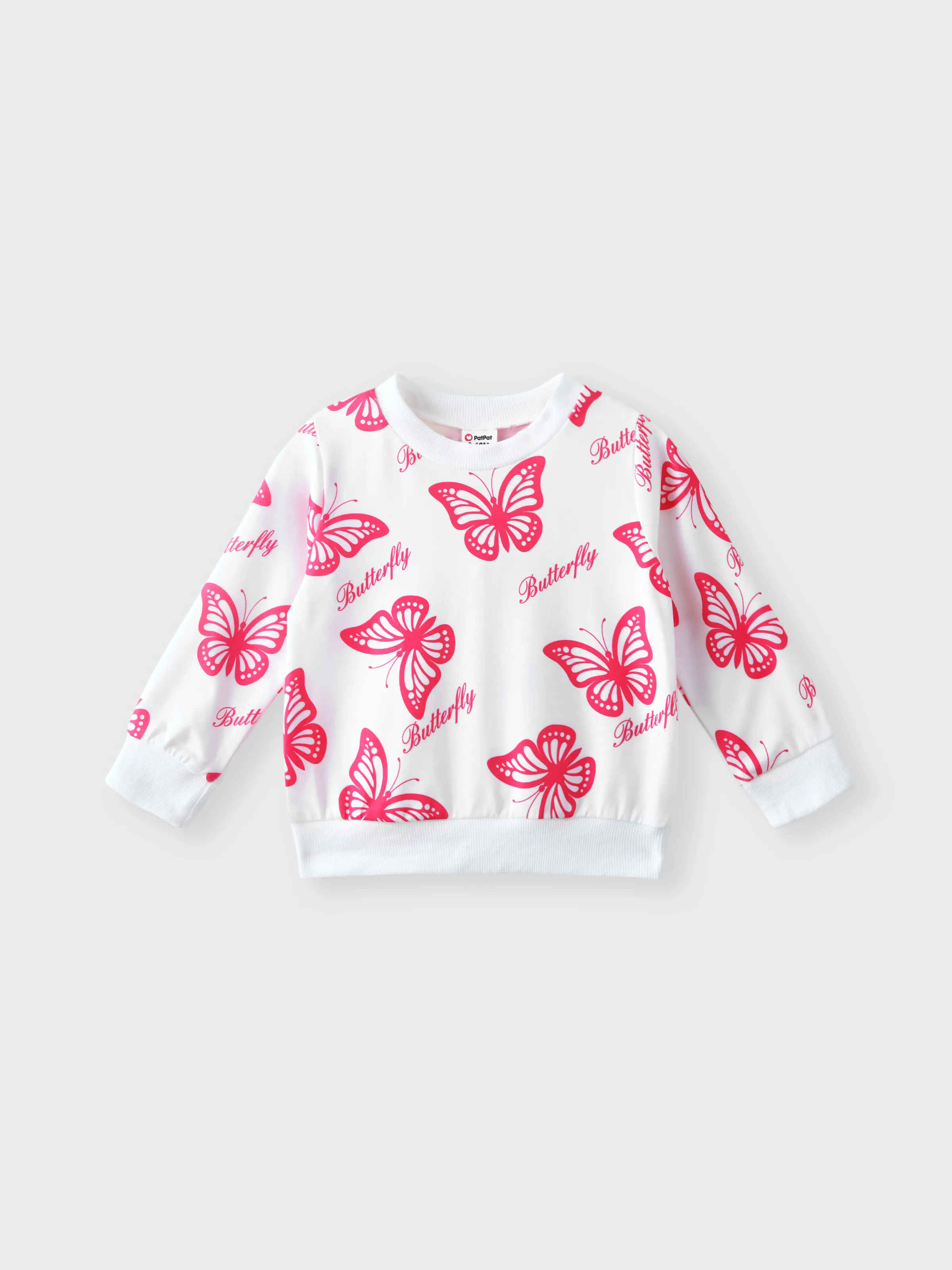 

Baby Girl Sweet Butterfly Animal print Pullover Hoodie