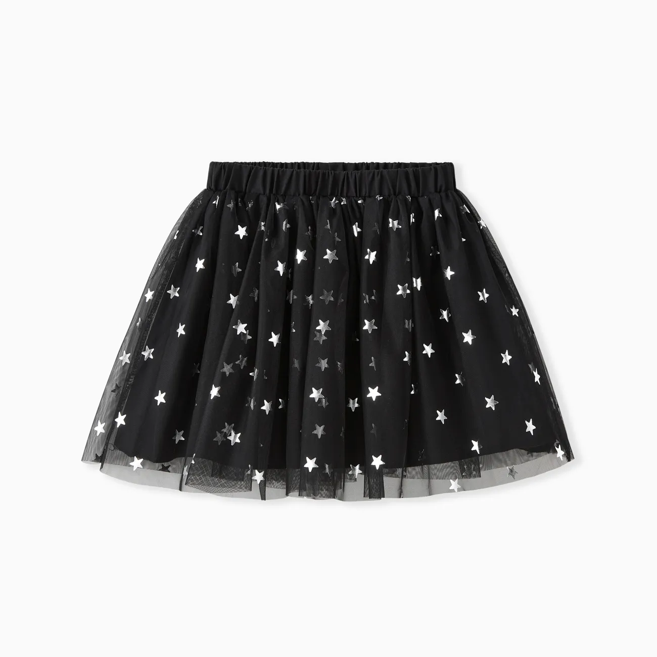 Sweet Oversized Multi-layered Stars Skirt for Girls - 100% Polyester
