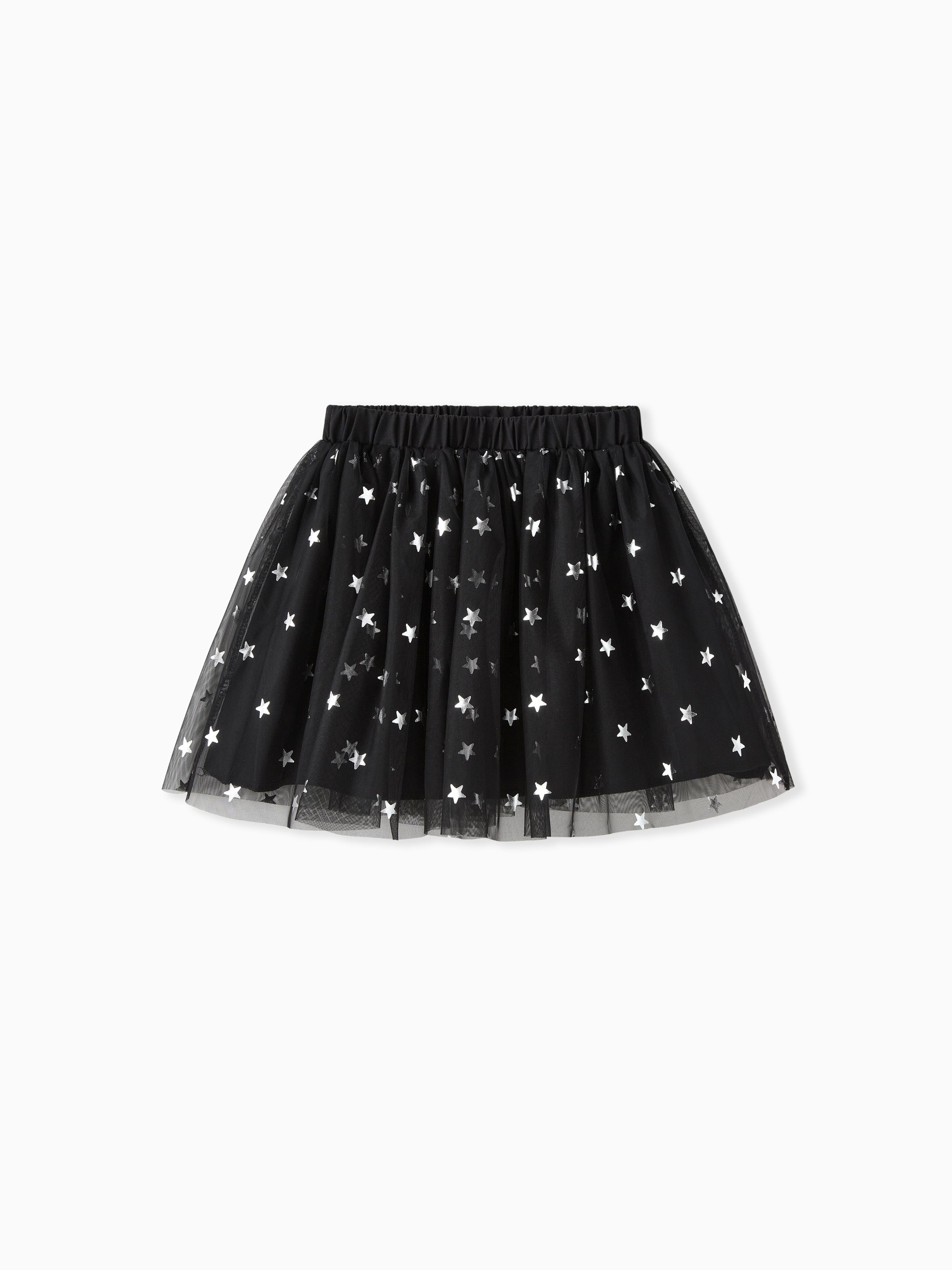 

Sweet Oversized Multi-layered Stars Skirt for Girls - 100% Polyester