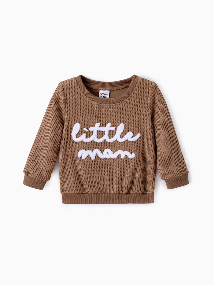 Baby Jungen/Mädchen Handtuch Stickerei Buchstaben Sweatshirt