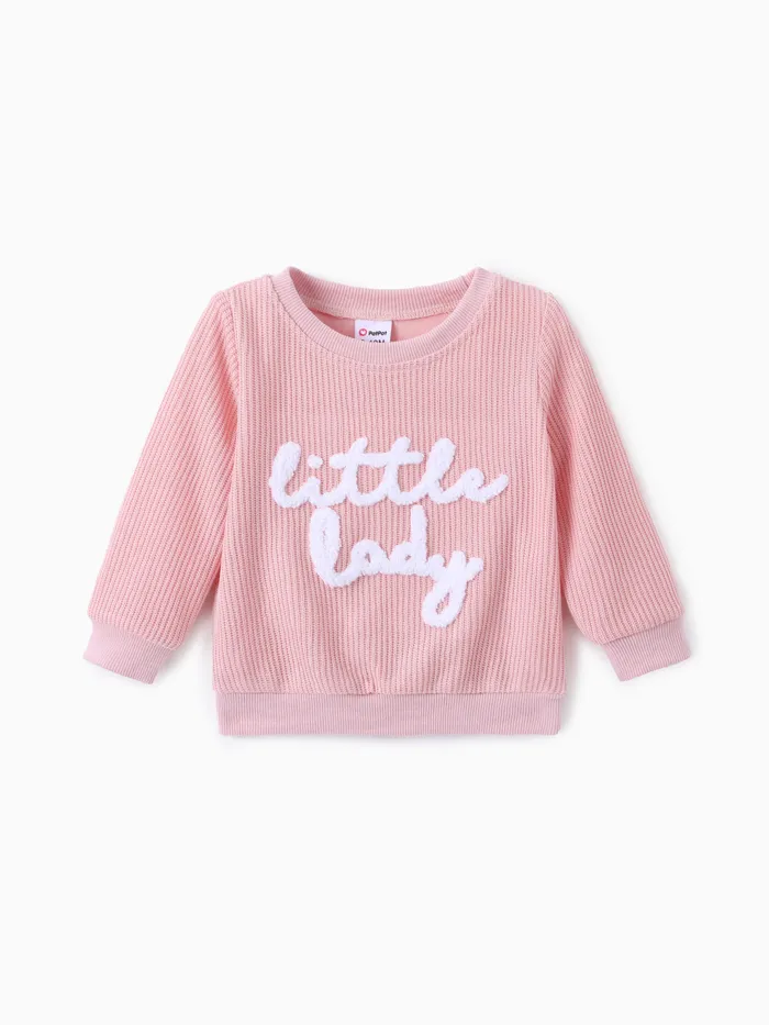 Bébé garçon / fille serviette broderie lettre sweat-shirt