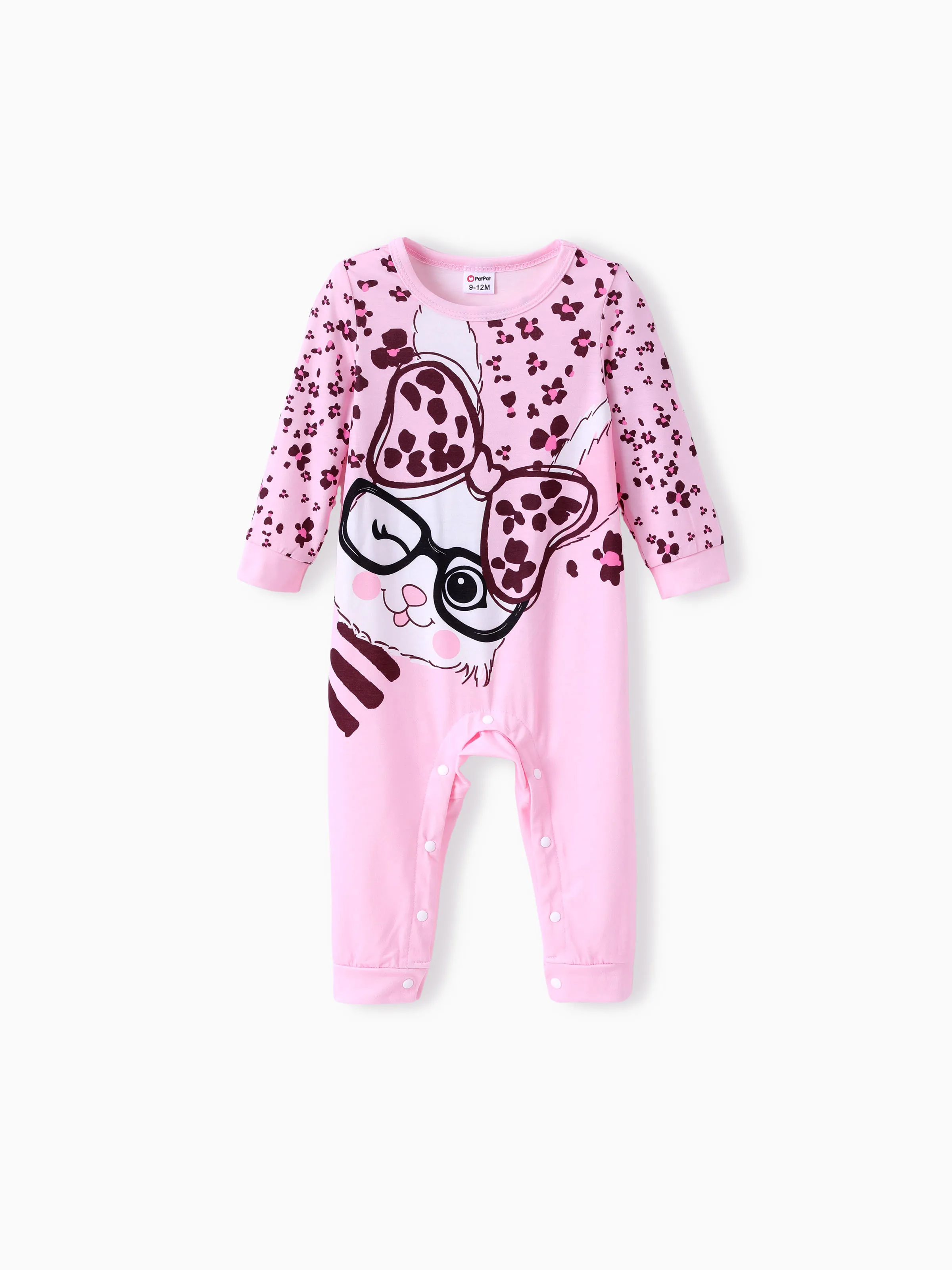 

Baby Girl Rabbit Print Jumpsuit