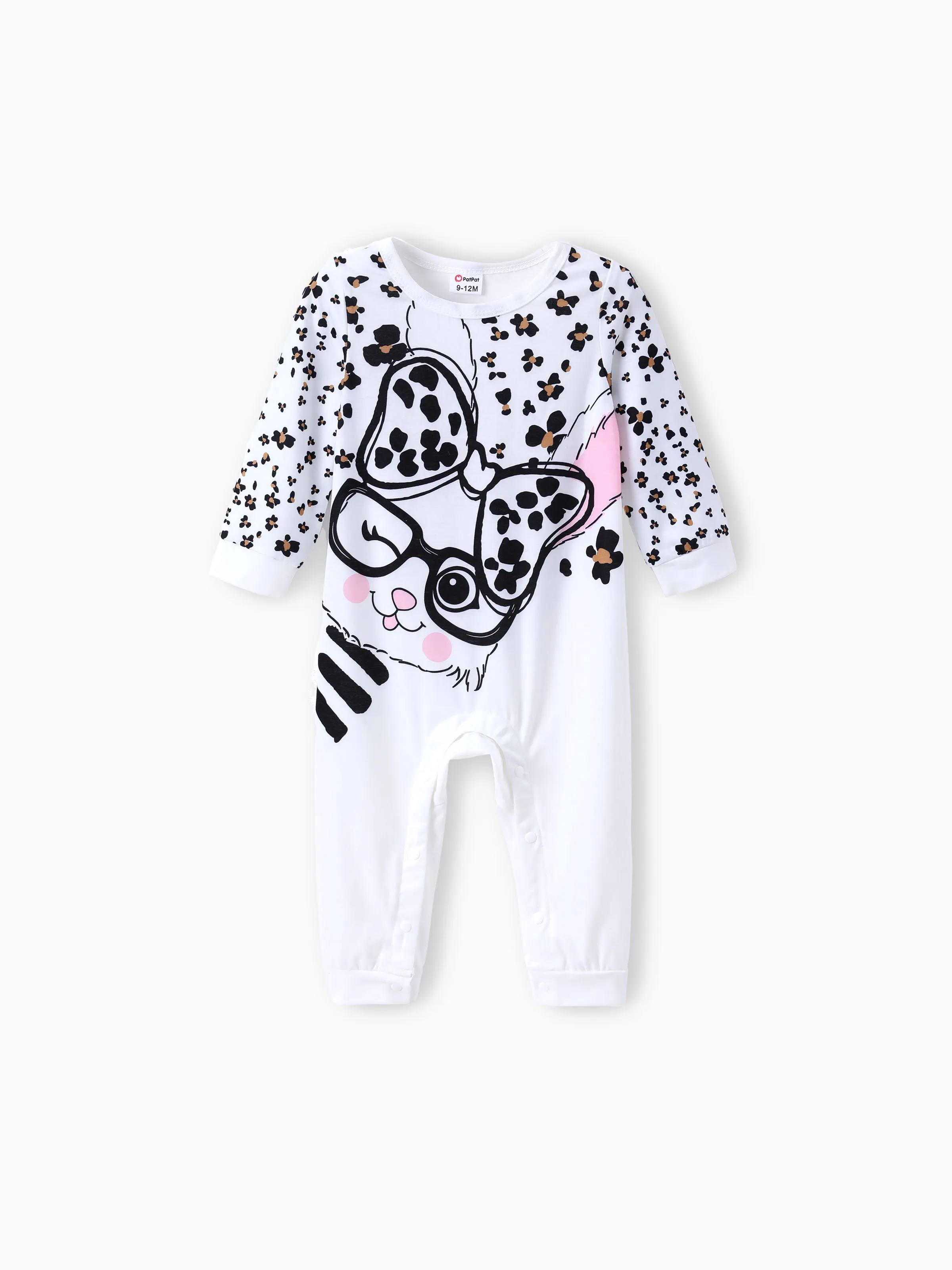 

Baby Girl Rabbit Print Jumpsuit