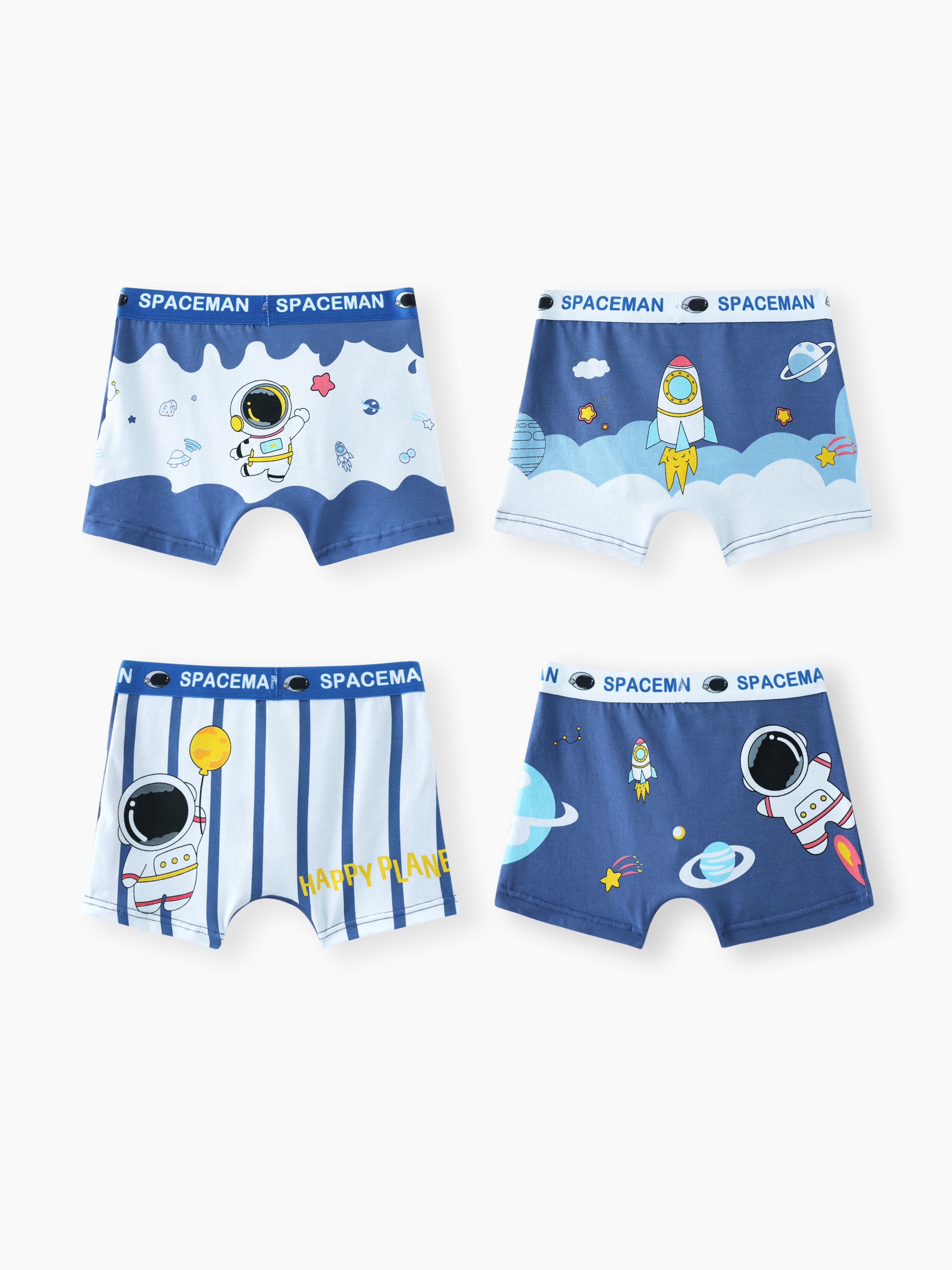 

Childlike Character Boy's 4pcs Cotton Underwear Set