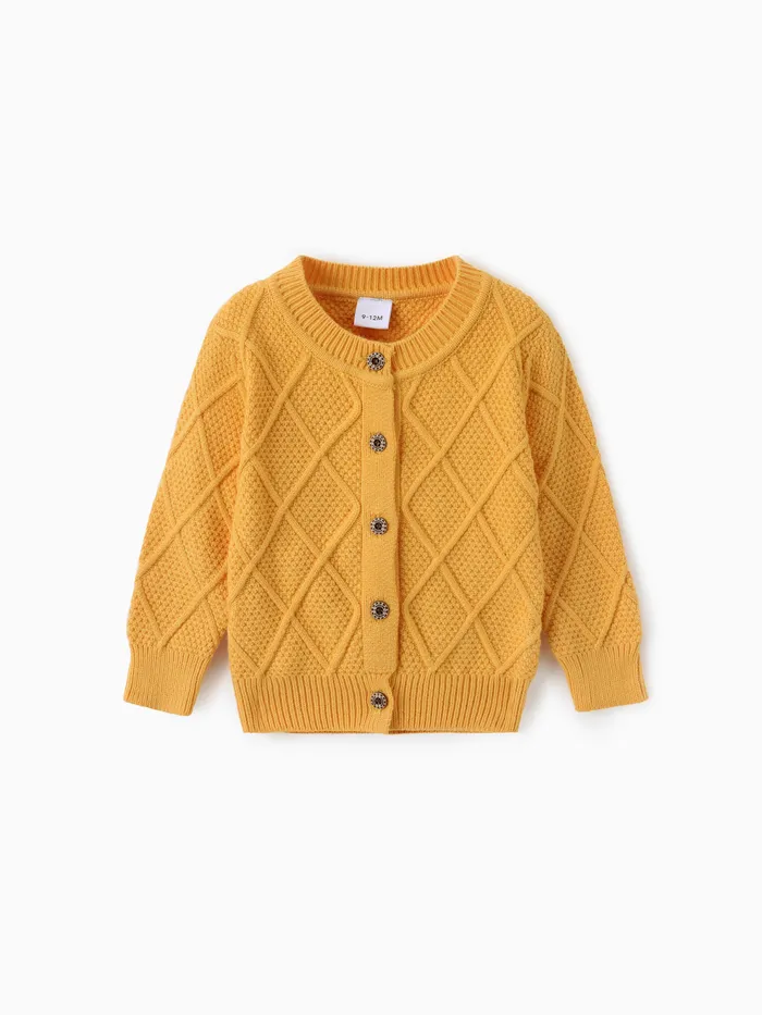 Jaqueta de suéter texturizada para bebê menino/menina