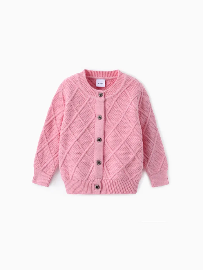 Jaqueta de suéter texturizada para bebê menino/menina