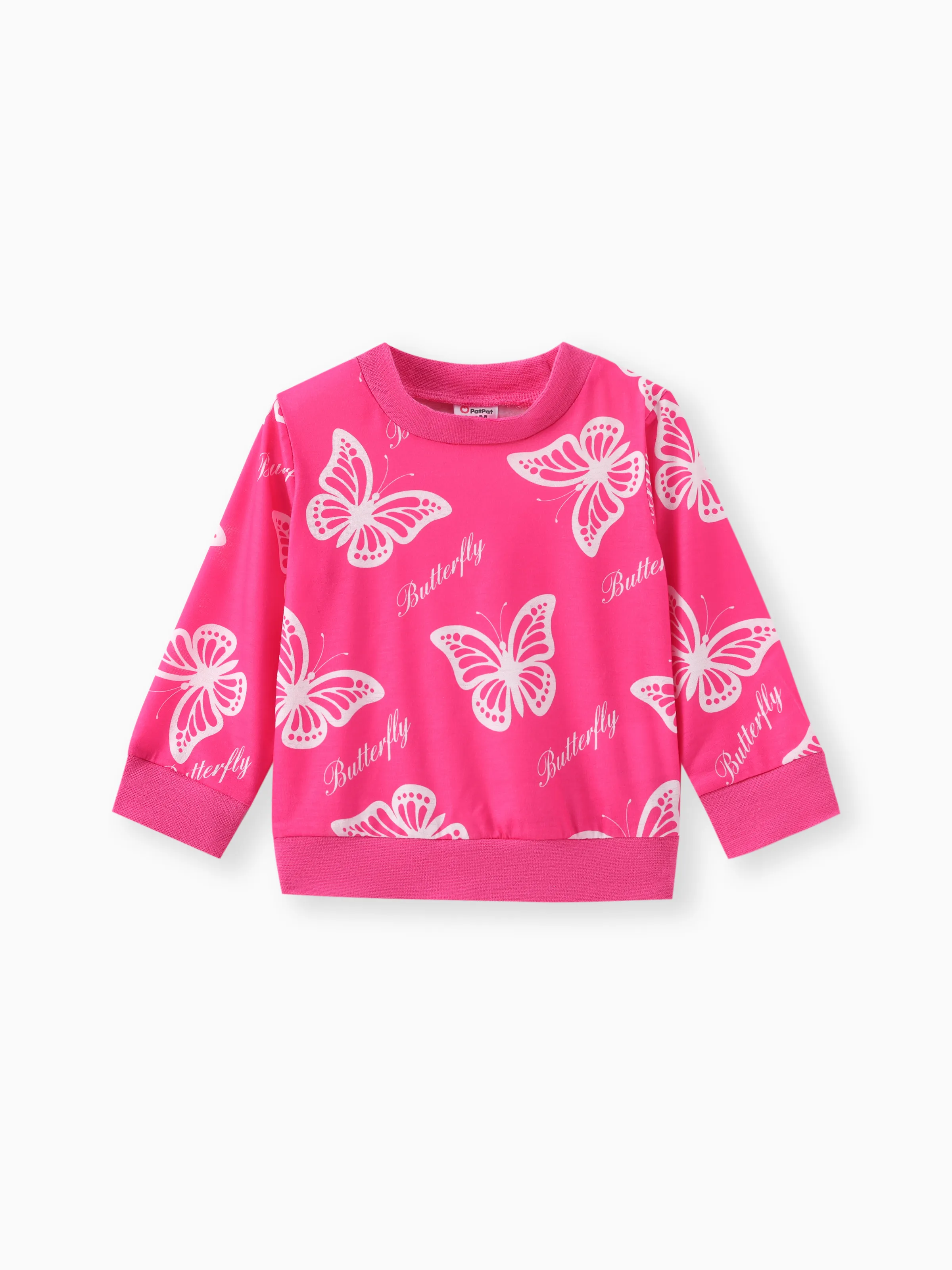 

Baby Girl Sweet Butterfly Animal print Pullover Hoodie