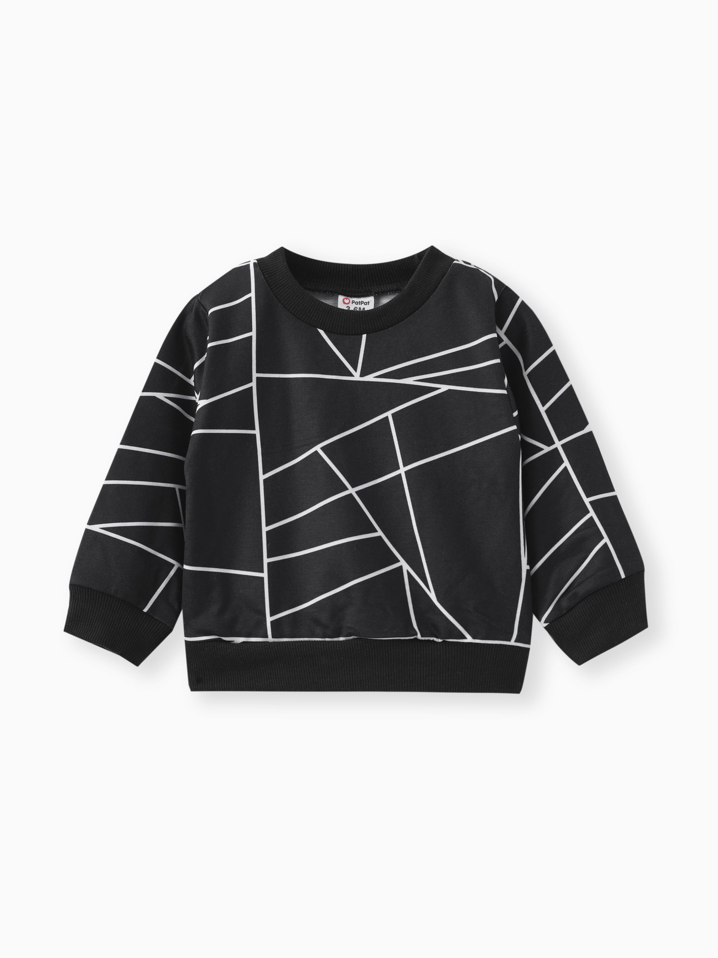 

Baby Boy/Girl Geo Print Long-sleeve Pullover Sweatshirt