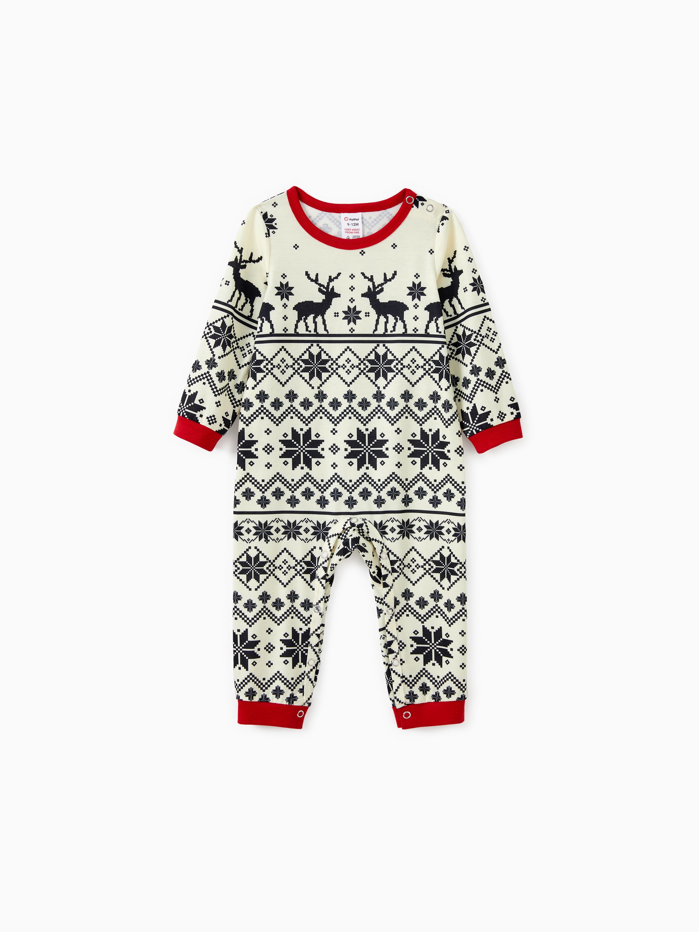 

Christmas Family Matching Snowflake/Reindeer Pattern Pajamas Sets with Pockets and Drawstring ( Flame Resistant )