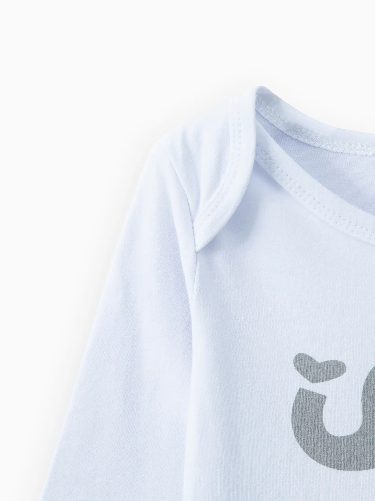 Multi-color - 3pcs Baby Boy/Girl 95% Cotton Long-sleeve Letter and Elephant Print Set - image 4