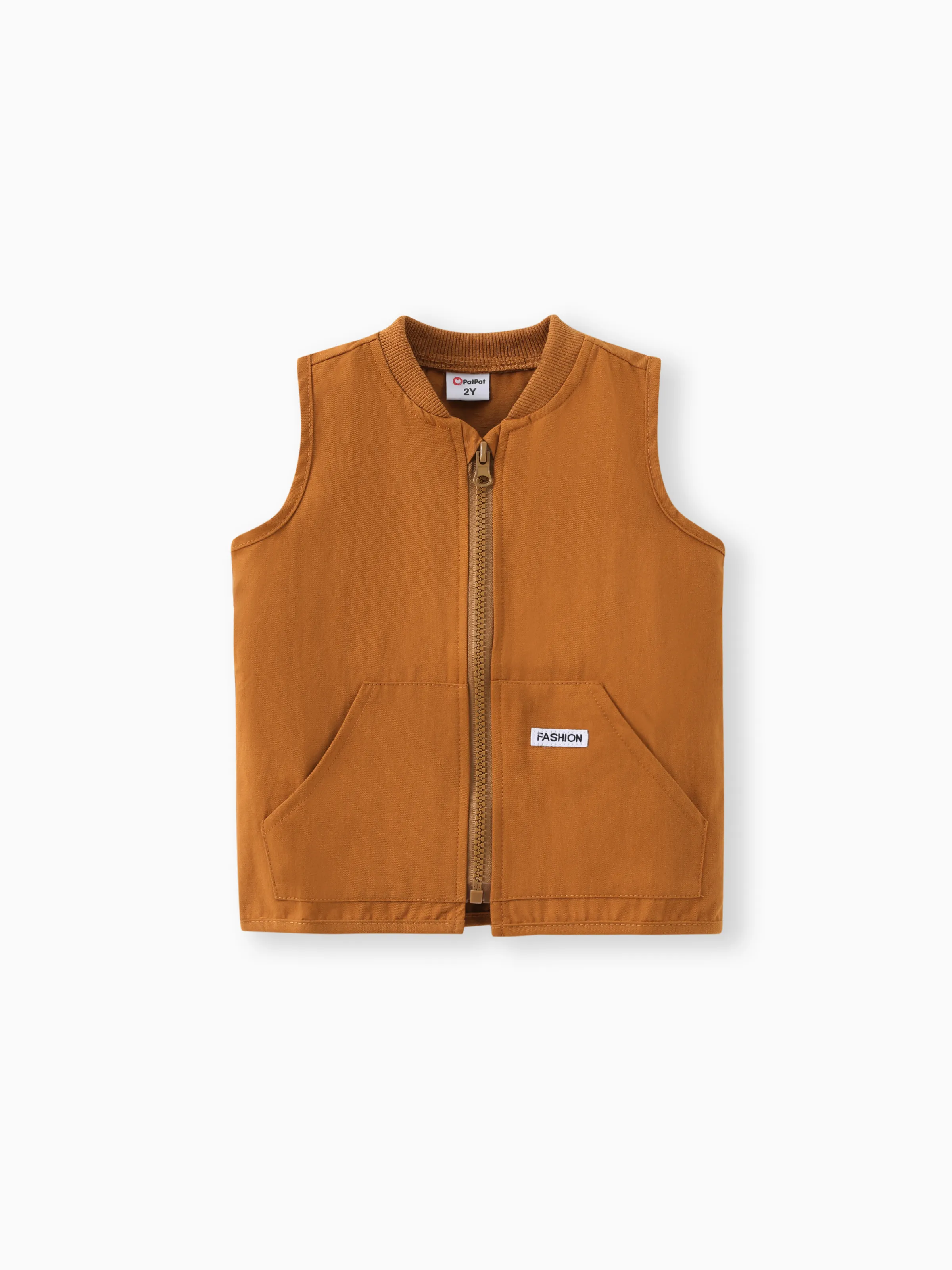 

Toddler Boy Solid Zipper Design Vest