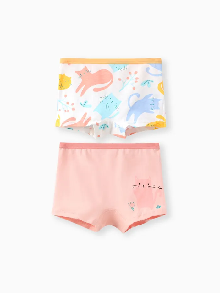 Confezione da 2 Toddler/Kid Girl Biancheria intima in tessuto di cotone a tema animale