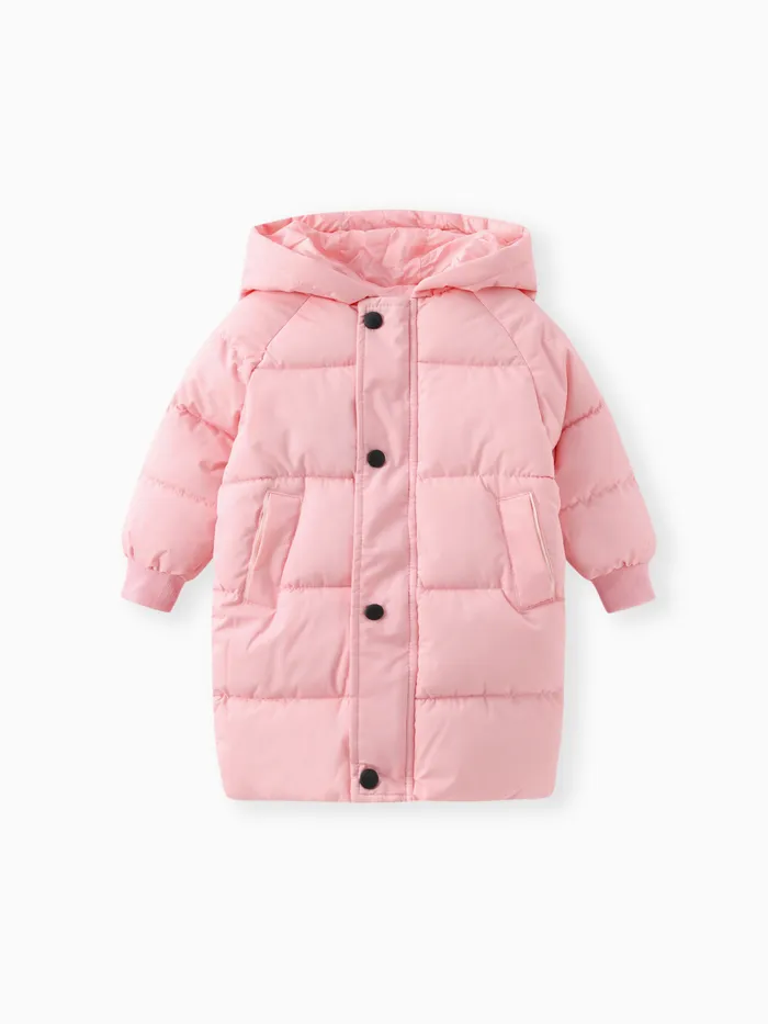 Toddler/Kid Boy/Girl Hooded Long Quilted Puffer Jacket Coat