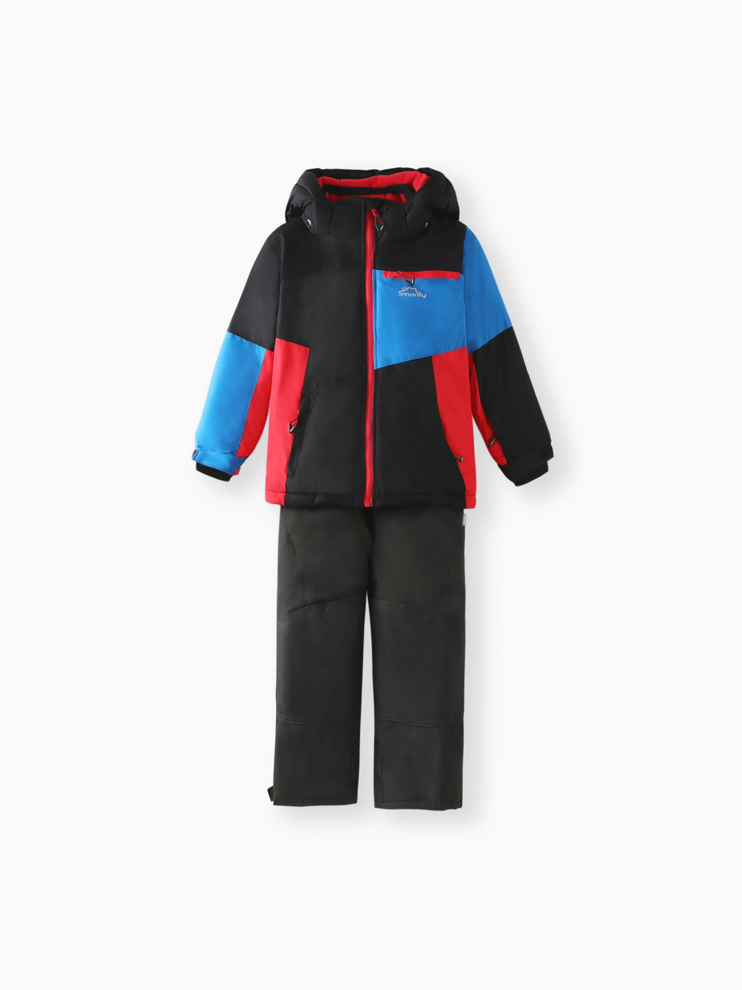 

2PCS Kid Girl Color Blocking Design Sporty Zipper Set