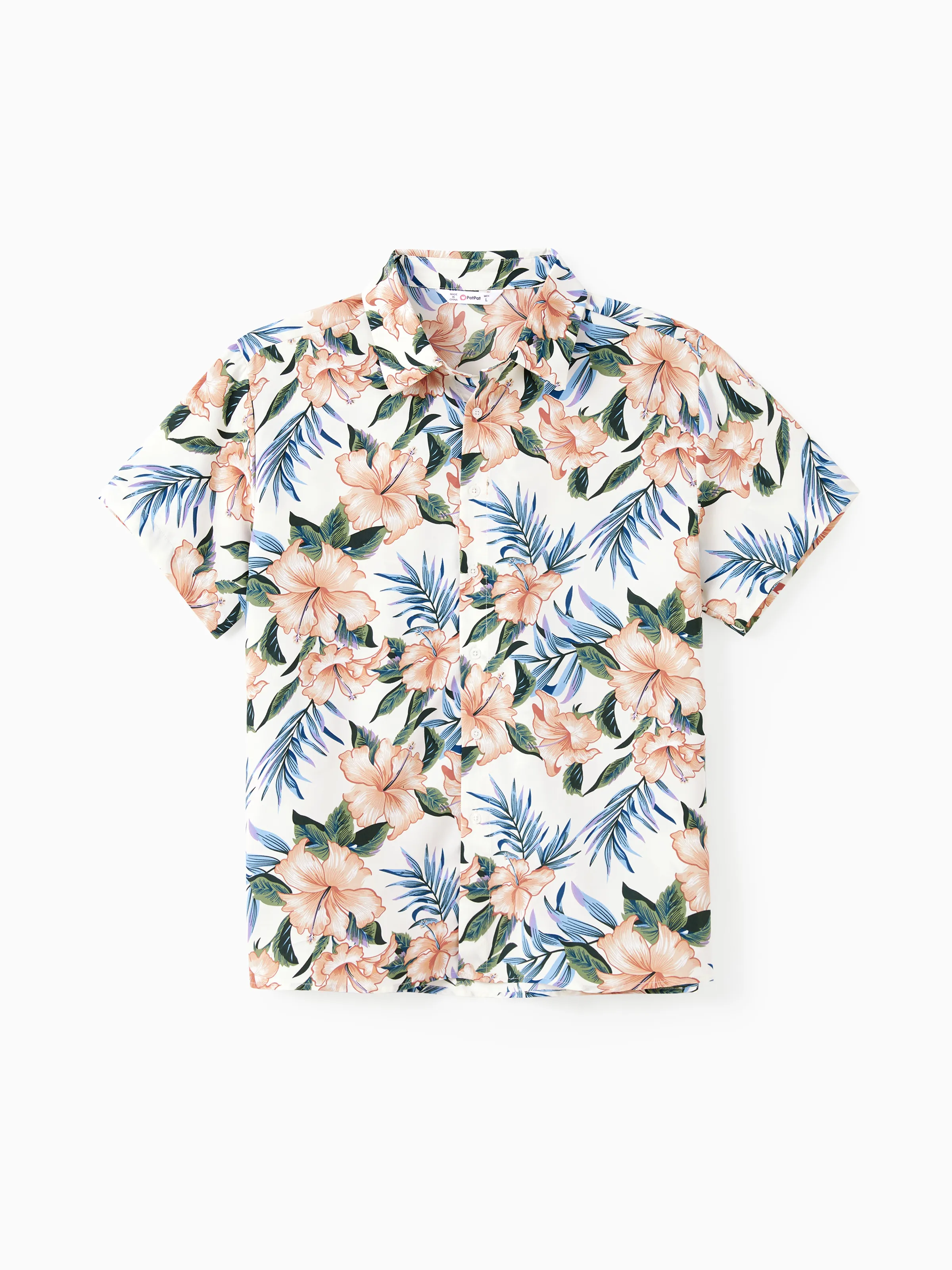 

Family Matching Sets Floral Beach Shirt or V-Neck Strap Romper with Longline Skirt