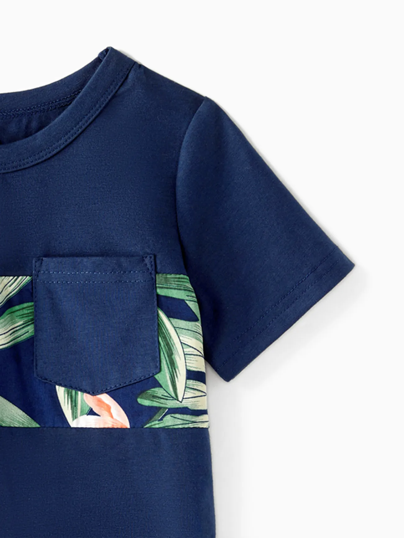 Boy - Tropical Vacation Outfits with Plant and Flower Print – Matching Shirts and Dresses - royalblue - image 17