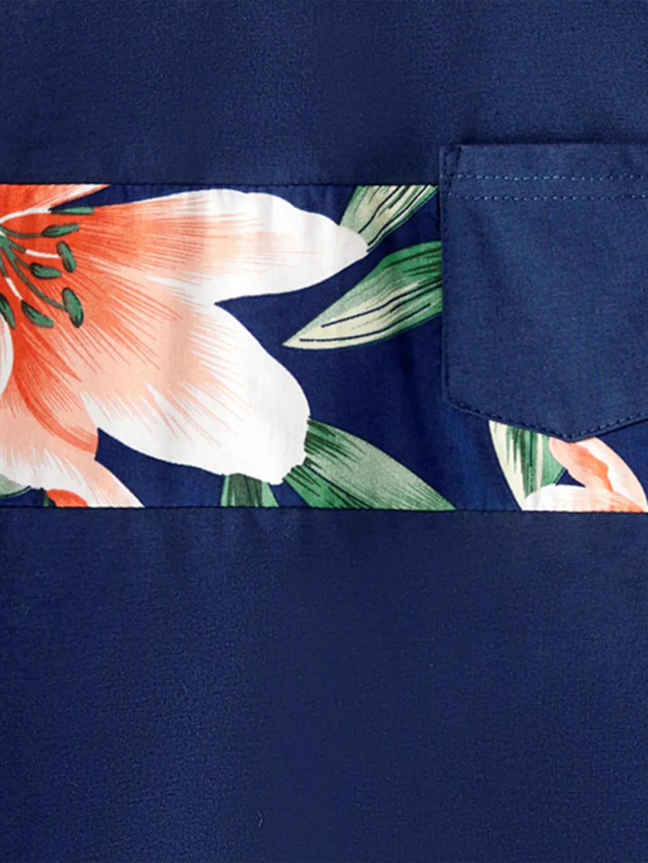 Boy - Tropical Vacation Outfits with Plant and Flower Print – Matching Shirts and Dresses - royalblue - image 19
