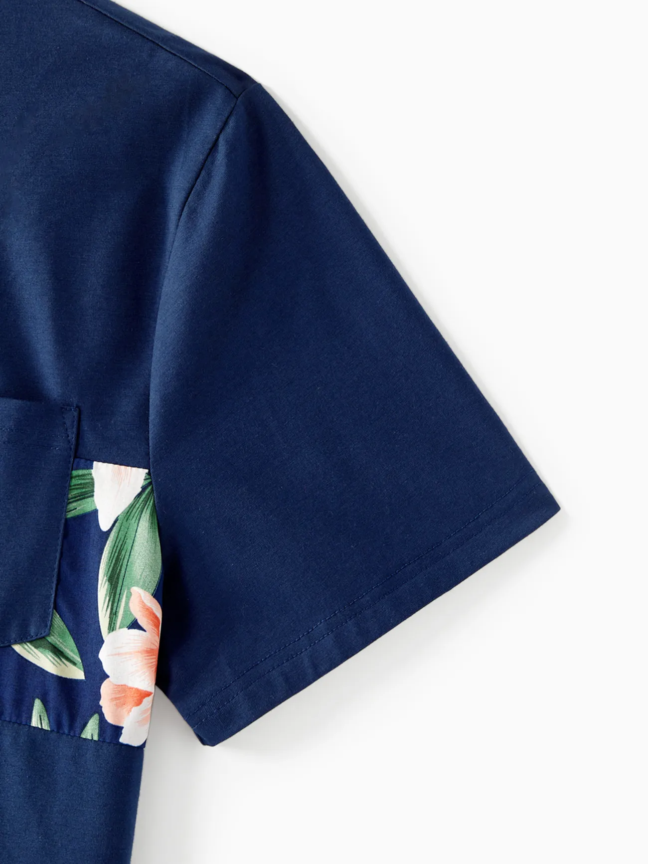 Men - Tropical Vacation Outfits with Plant and Flower Print – Matching Shirts and Dresses - royalblue - image 24