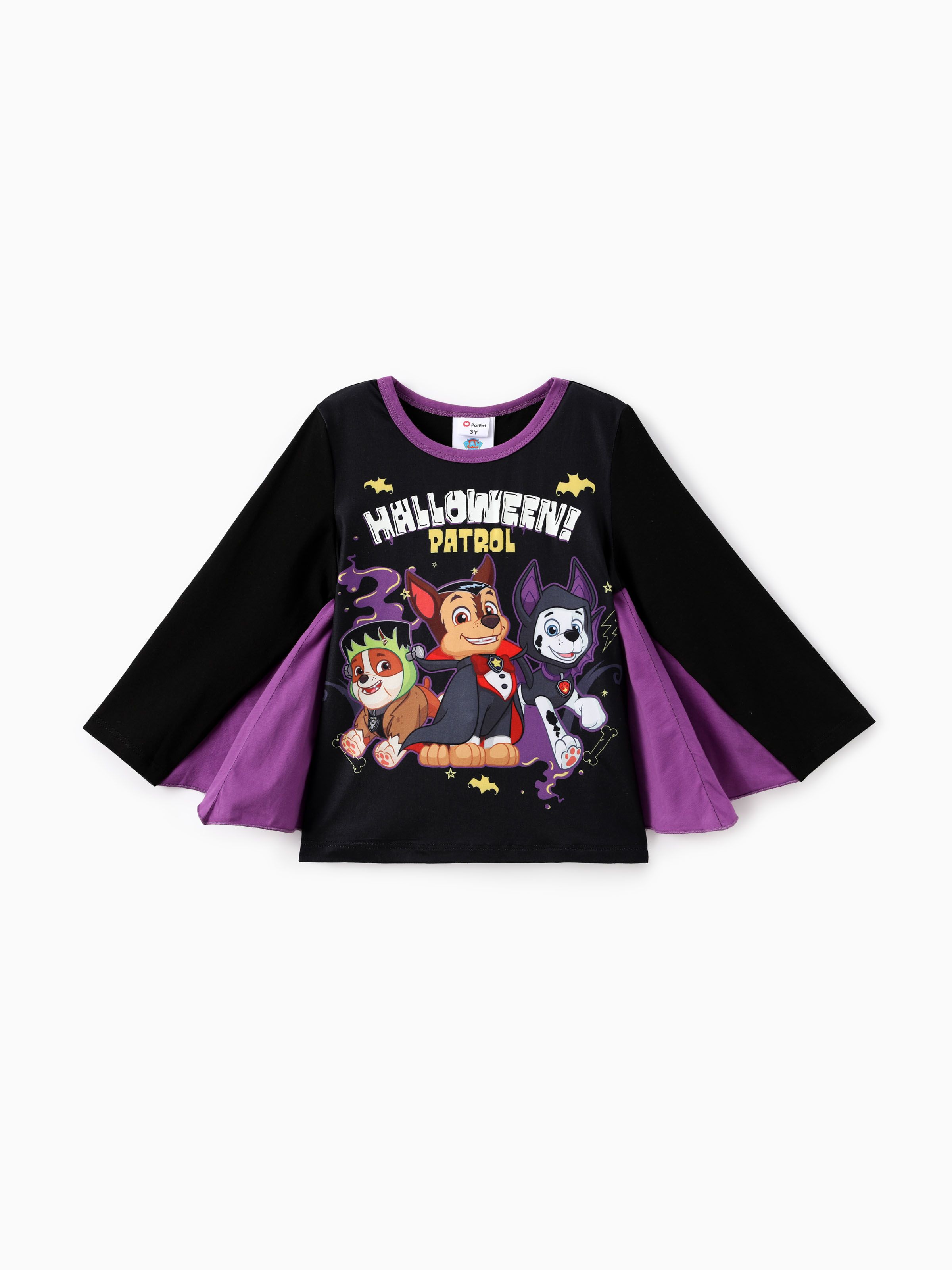 

PAW Patrol Toddler Boy/Girl 1pc Halloween Batwing Glow-in-the Dark Long-sleeve T-shirt