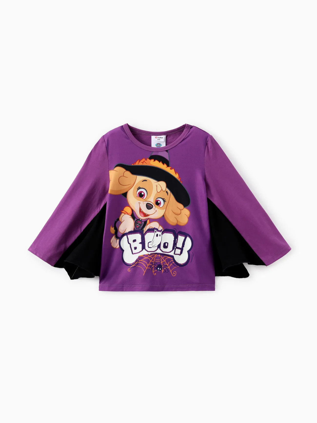 

PAW Patrol Toddler Boy/Girl 1pc Halloween Batwing Glow-in-the Dark Long-sleeve T-shirt