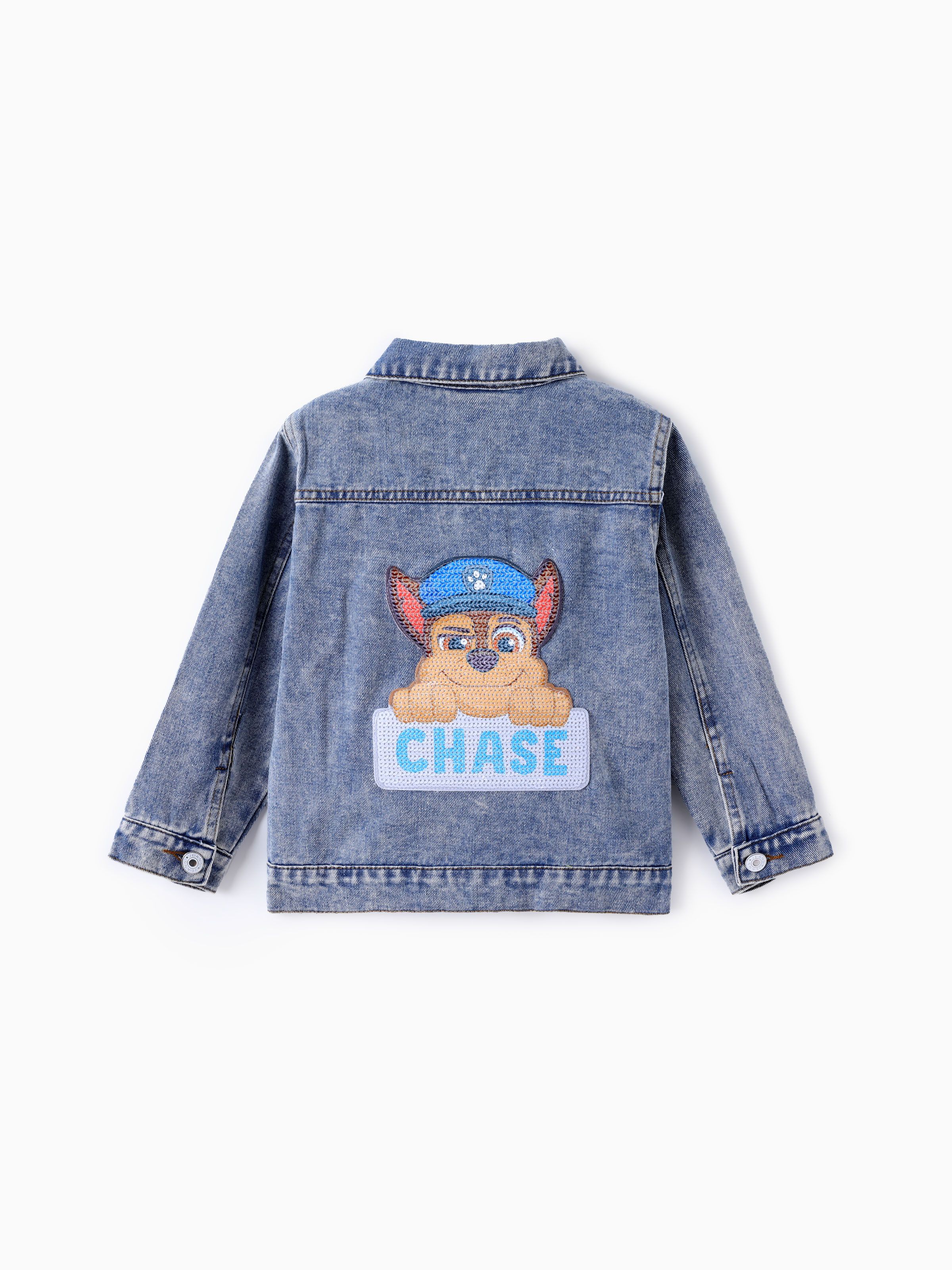

PAW Patrol Toddler/Kid Girl/Boy Embroidered Sequin Denim Jacket