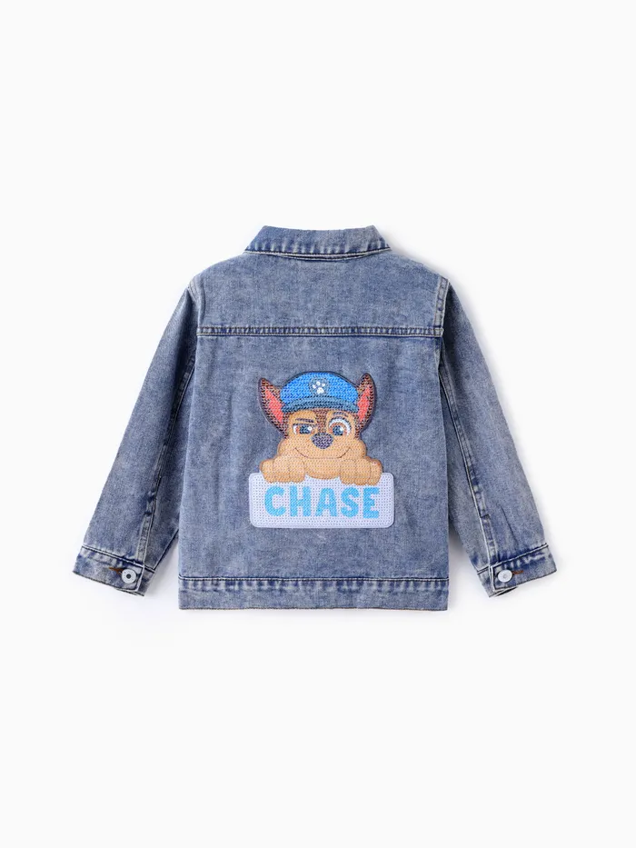 PAW Patrol Tout-petit/Enfant fille/garçon Skye Chase Veste en jean brodée à paillettes 