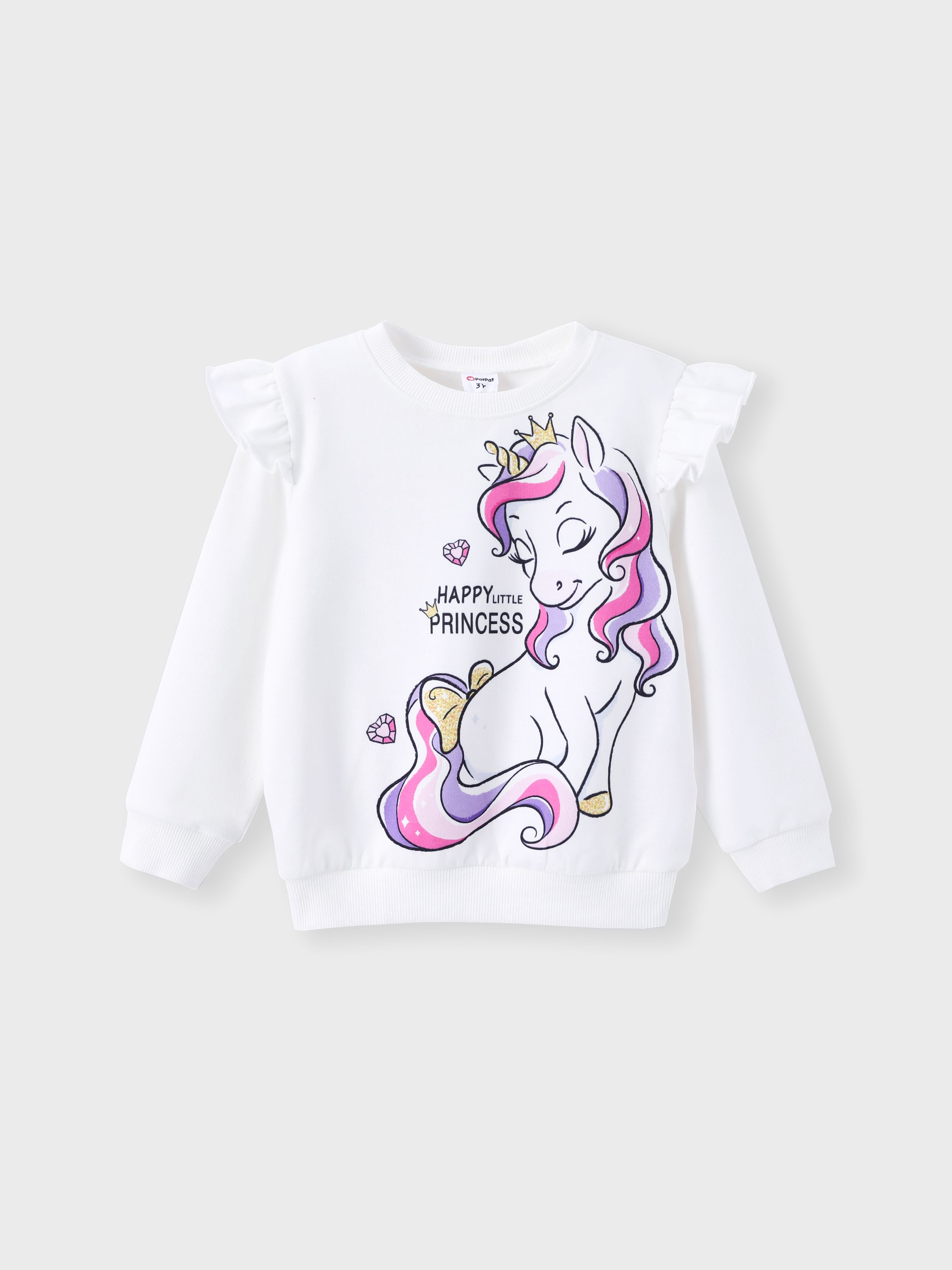 

Toddler Girl Childlike Unicorn Print Sweatshirt
