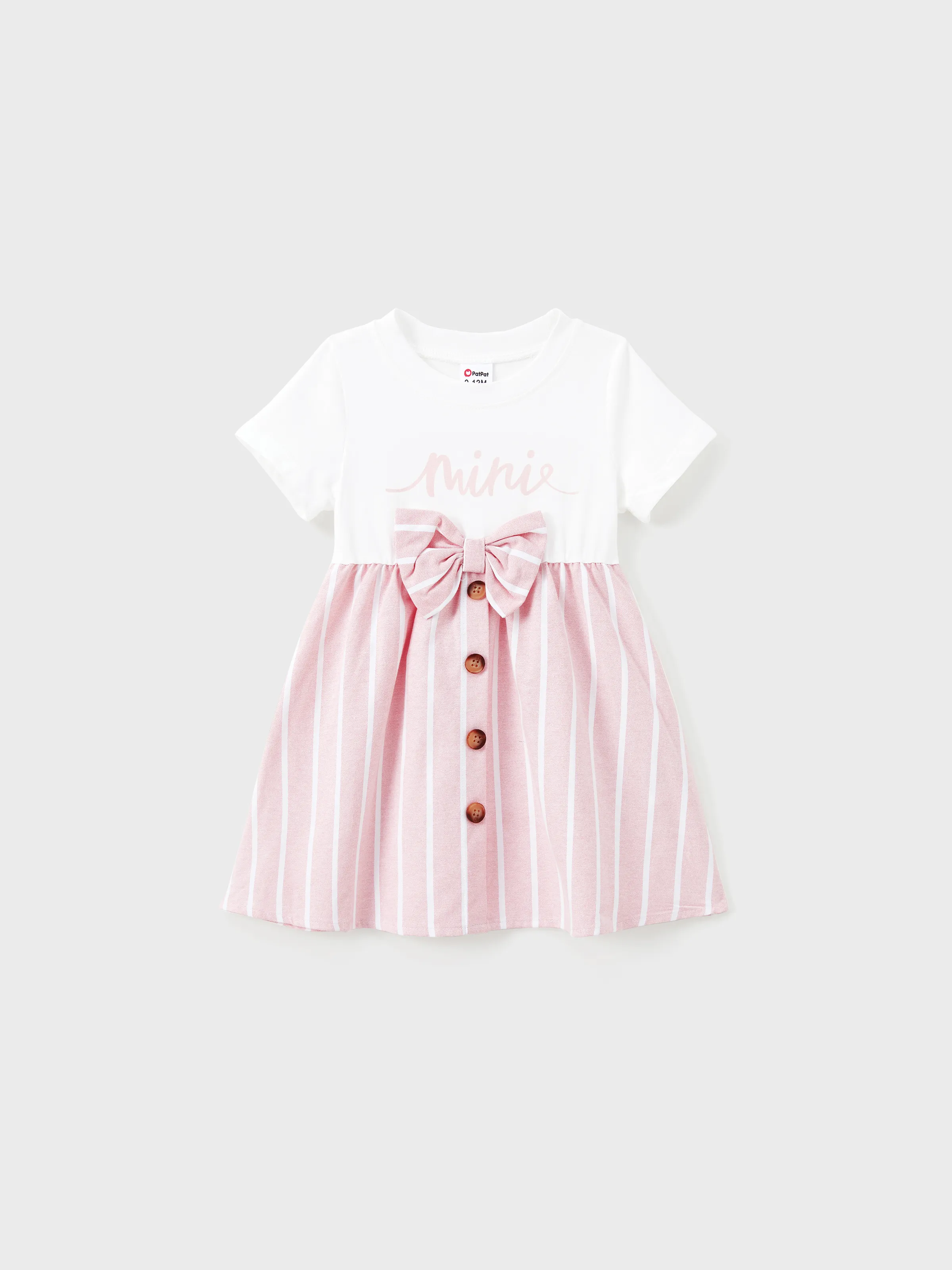 

Family Matching Sets Light Pink Striped Shirt or Belted Button Co-ord Set With Pockets