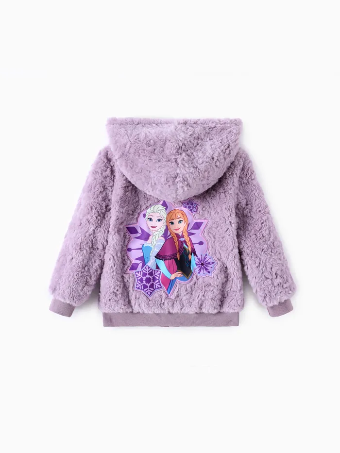 Disney Frozen Toddlers Niña 1pc Elsa Y Anna Teddy Chaqueta Con Capucha De Peluche