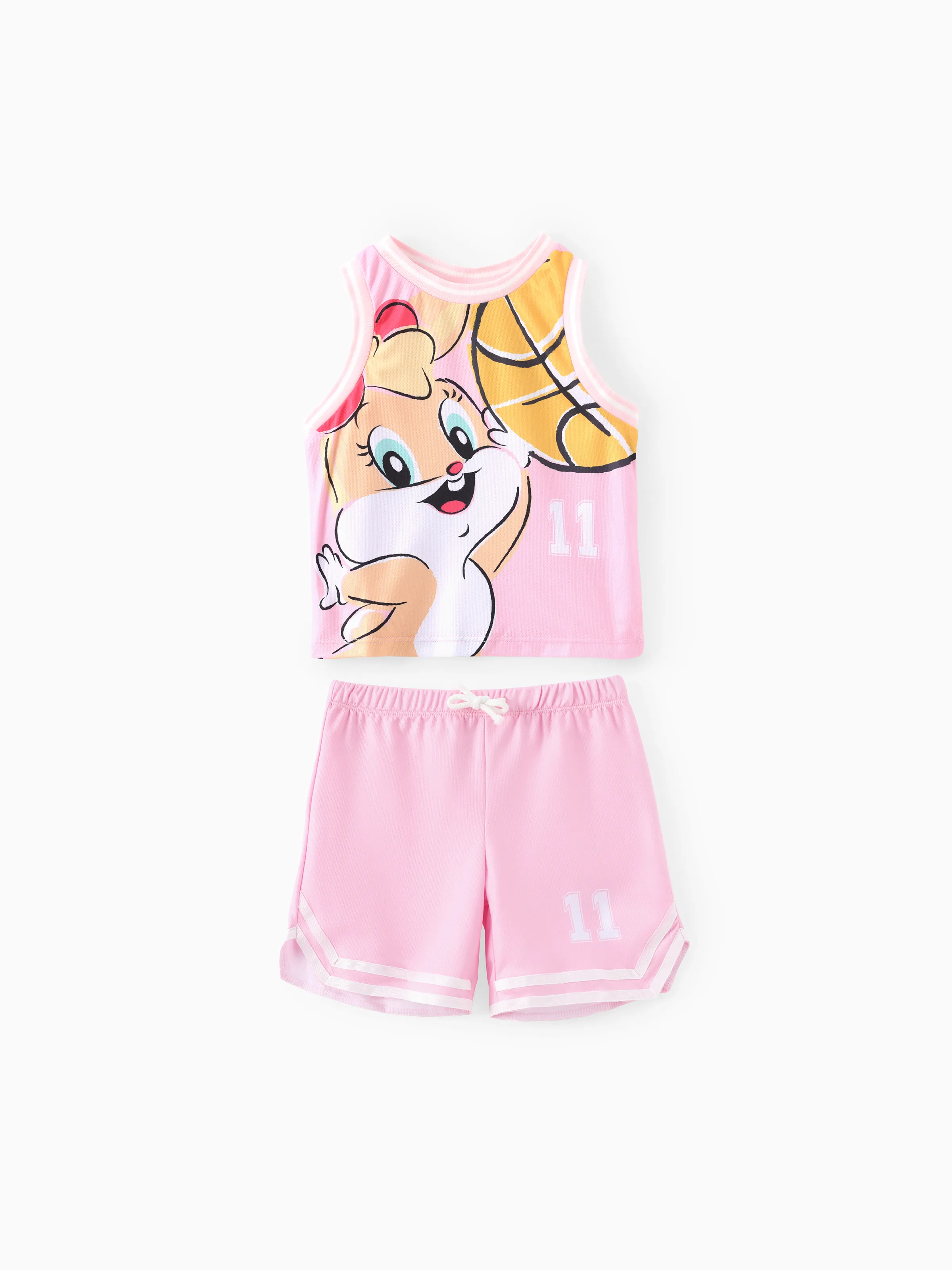 Looney Tunes 2pcs Toddler Girls Sporty Character Print Tank Top&Shorts Set

