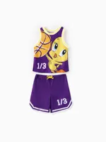 

Looney Tunes 2pcs Toddler Girls Sporty Character Print Tank Top&Shorts Set