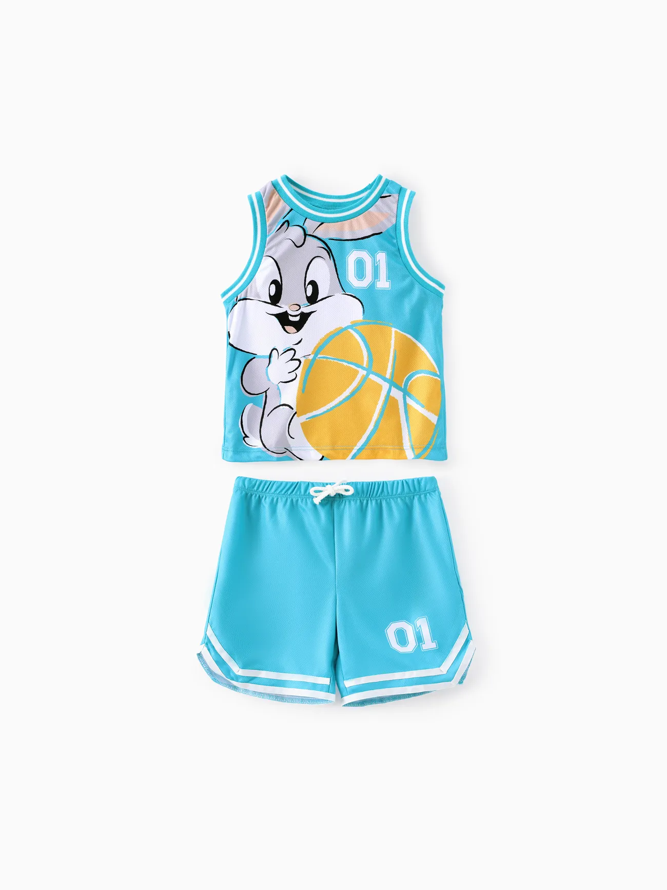 

Looney Tunes 2pcs Toddler Girls Sporty Character Print Tank Top&Shorts Set