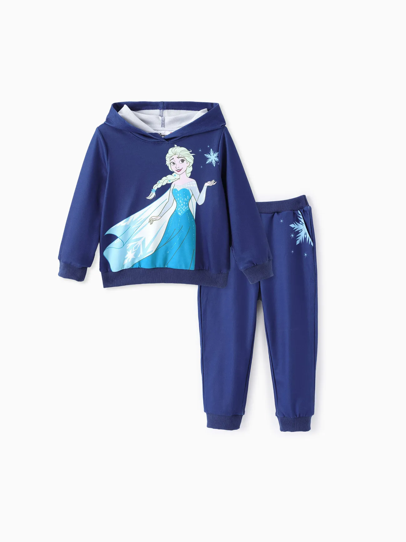 

Disney Frozen Toddler Girl 2pcs Elsa Anna Floral Hoodie with Pant Set