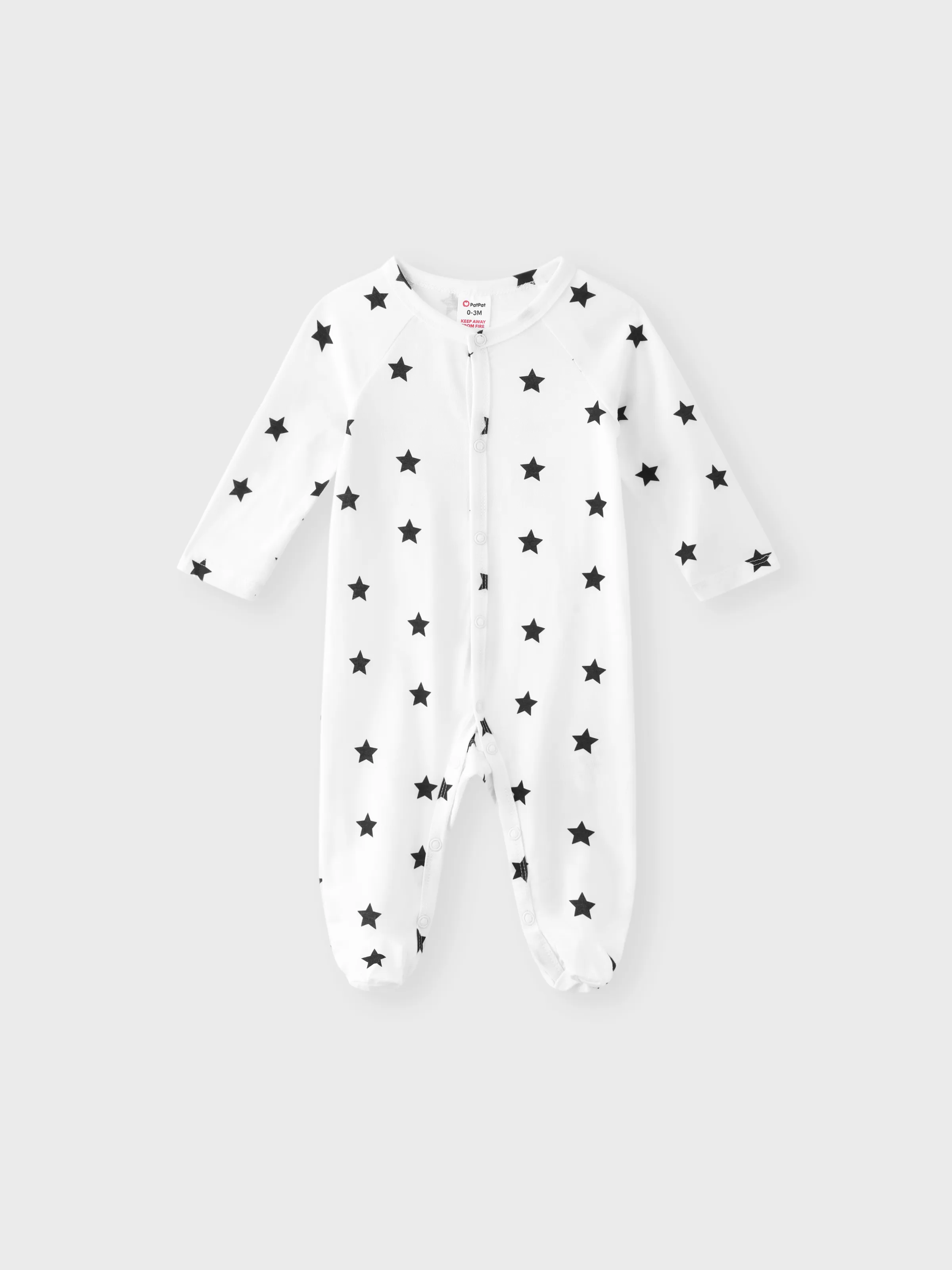 

Baby Boy Geometric Print Flame Resistant Pajamas Jumpsuit