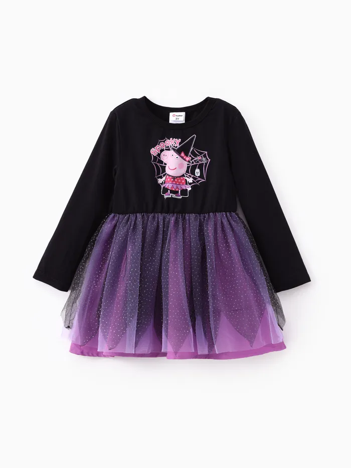 Peppa Pig Toddler Girl 1pc Spider Peppa Halloween Tulle Dress