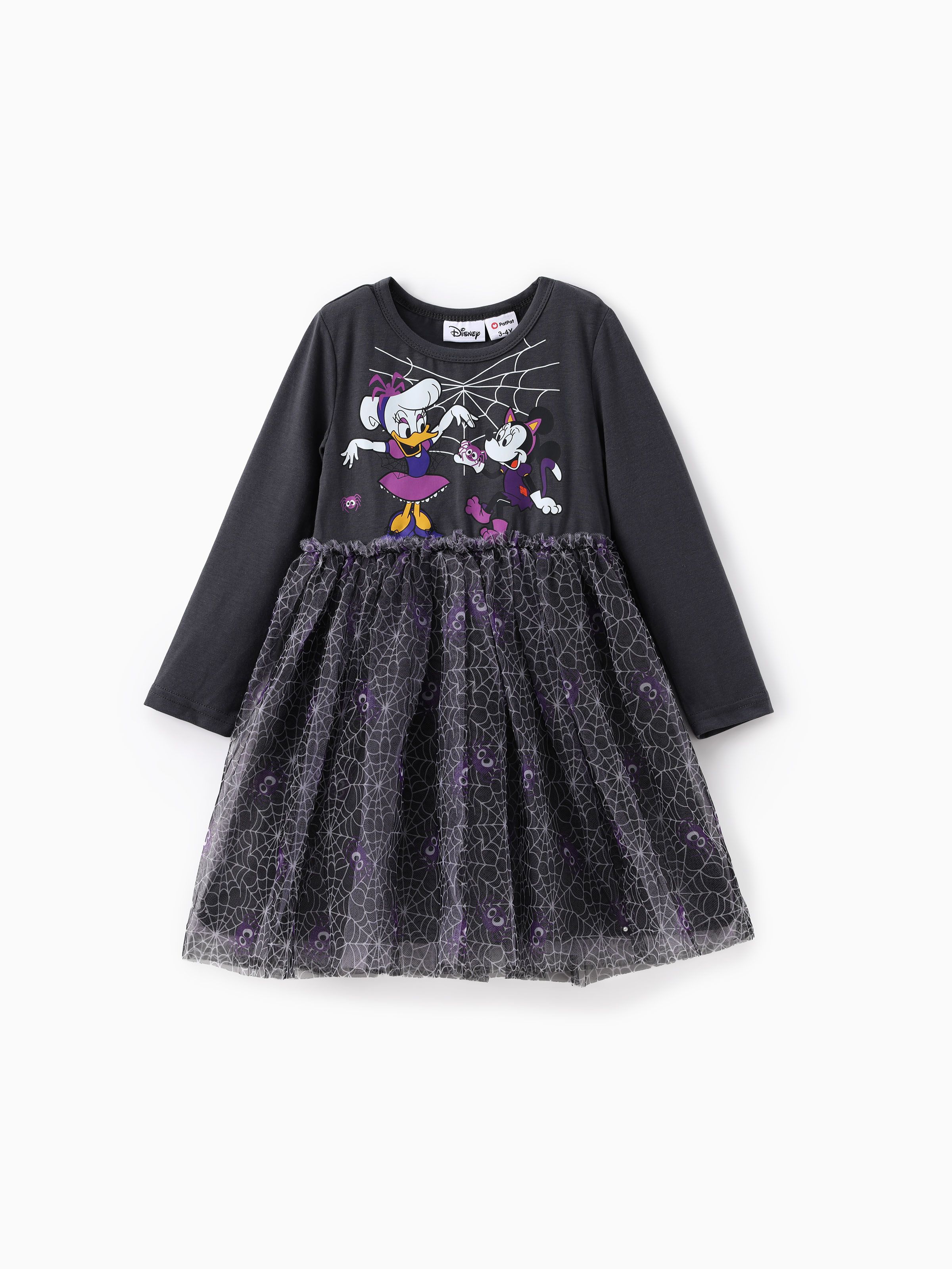 

Disney Mickey and Friends 1pc Minnie Halloween Spider Tulle Dress