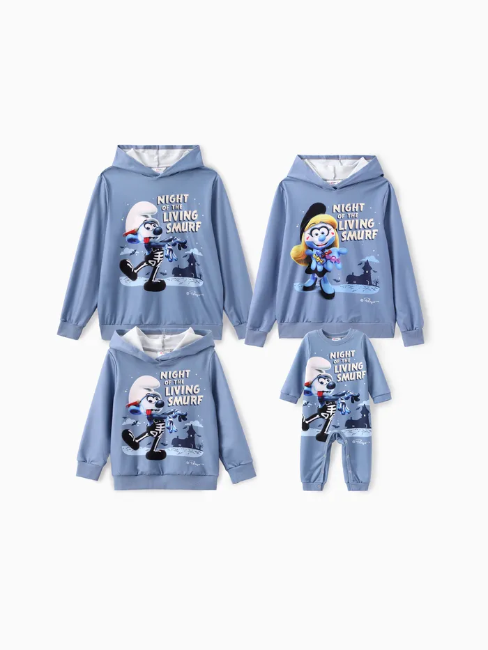 Die Schlümpfe Familie Passender Skelett Hoodie/Jumpsuit