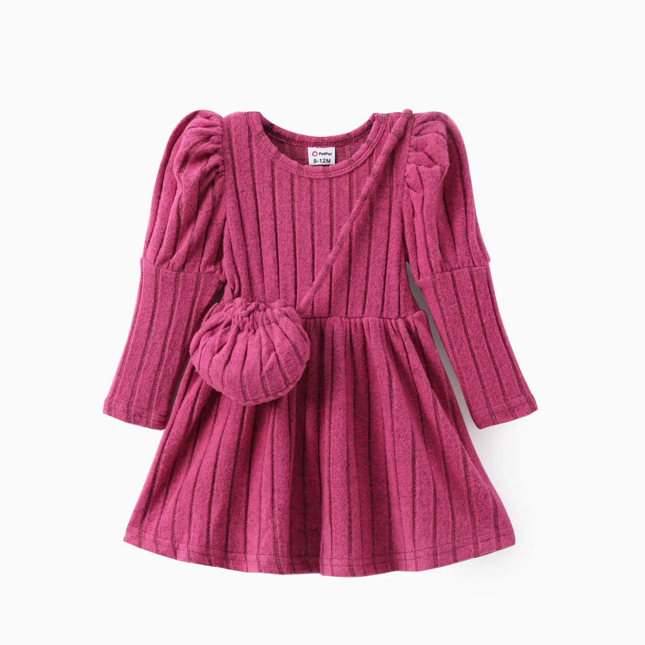 Baby Girl 2pcs Puff-sleeve Dress with Bag